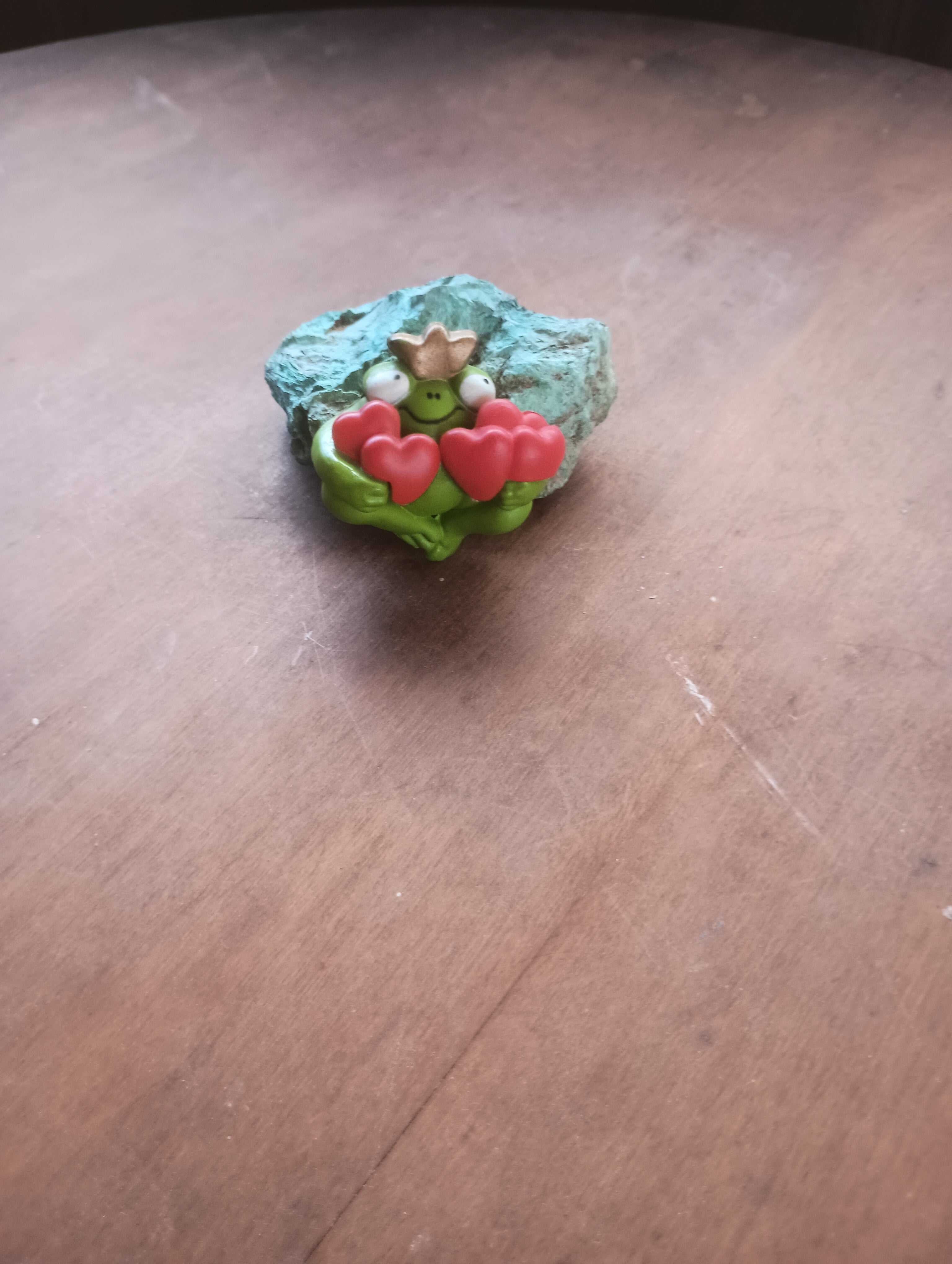 Vintage 1985 Whimsical "Frog Prince" Novelty Clay Valentine Brooch Pin