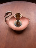 Hand Painted Brass Swan