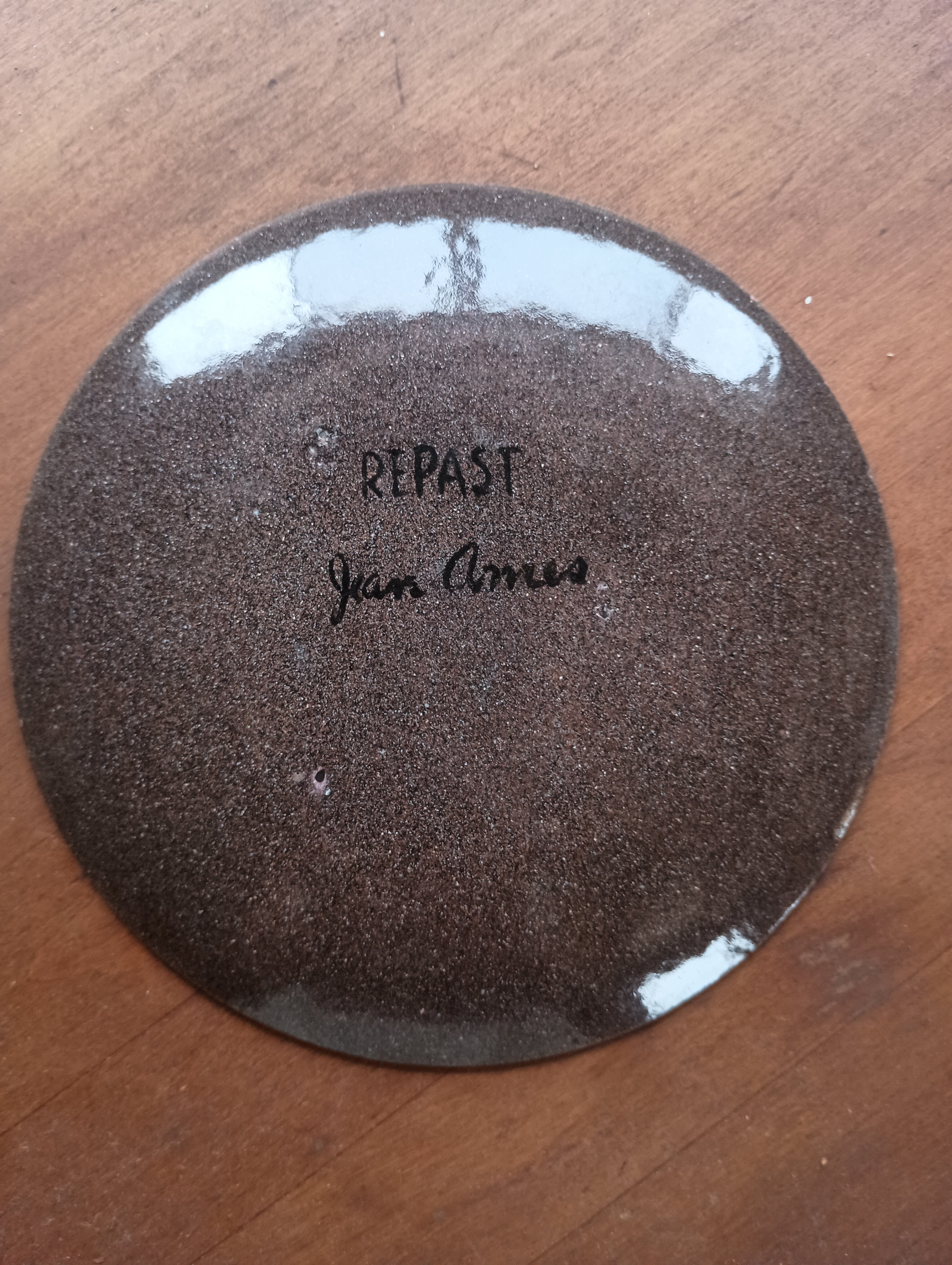 Artist Original: Jean Goodwin Ames "REPAST" Enamel on Copper