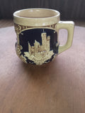 Vintage Gerz German Stoneware Relief Mug - Rhine River Castles (Ehrenfels, Pfalz, Rheinstein)