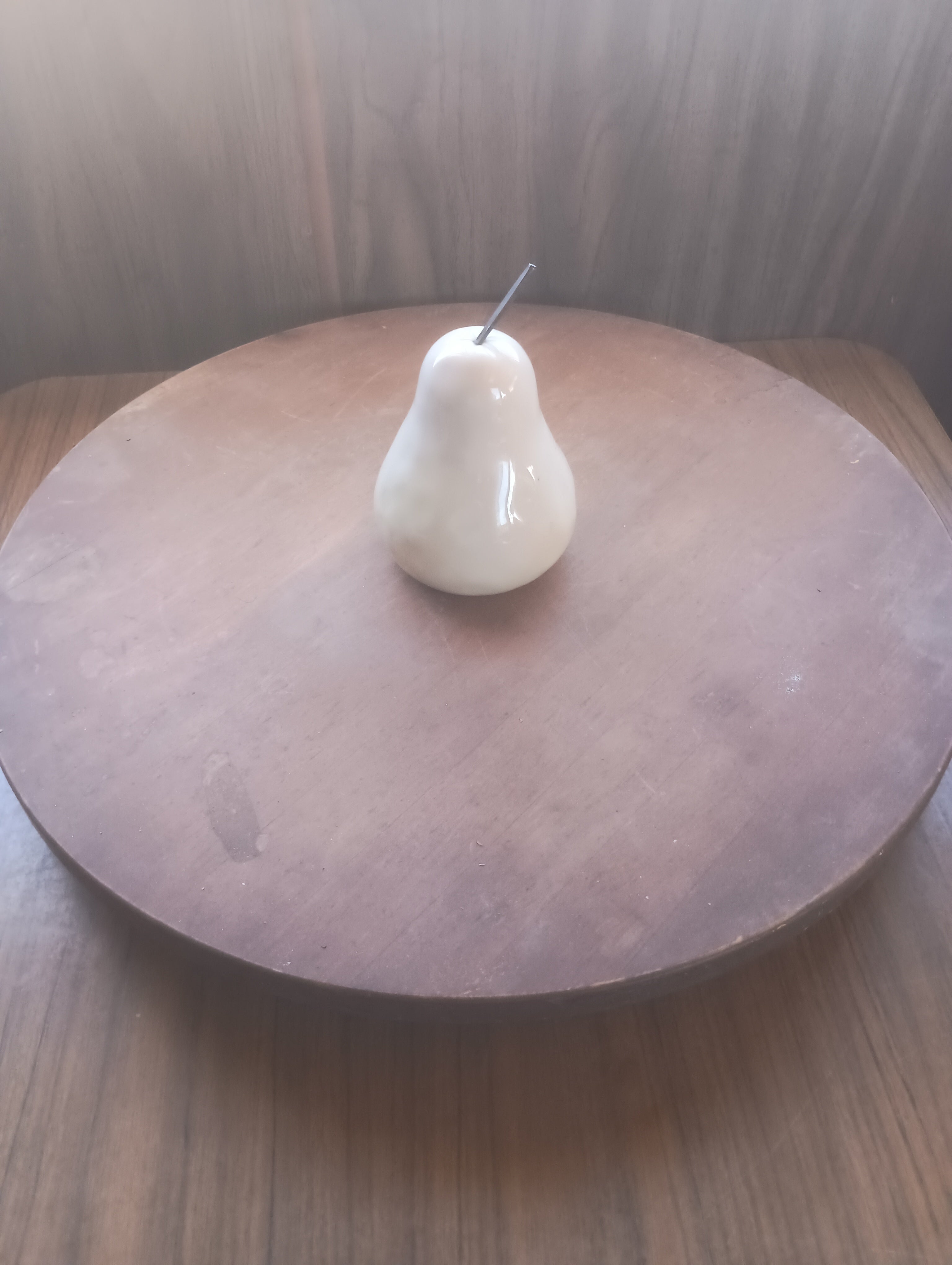 Vintage Substantial Ceramic Speckled Pear Decor