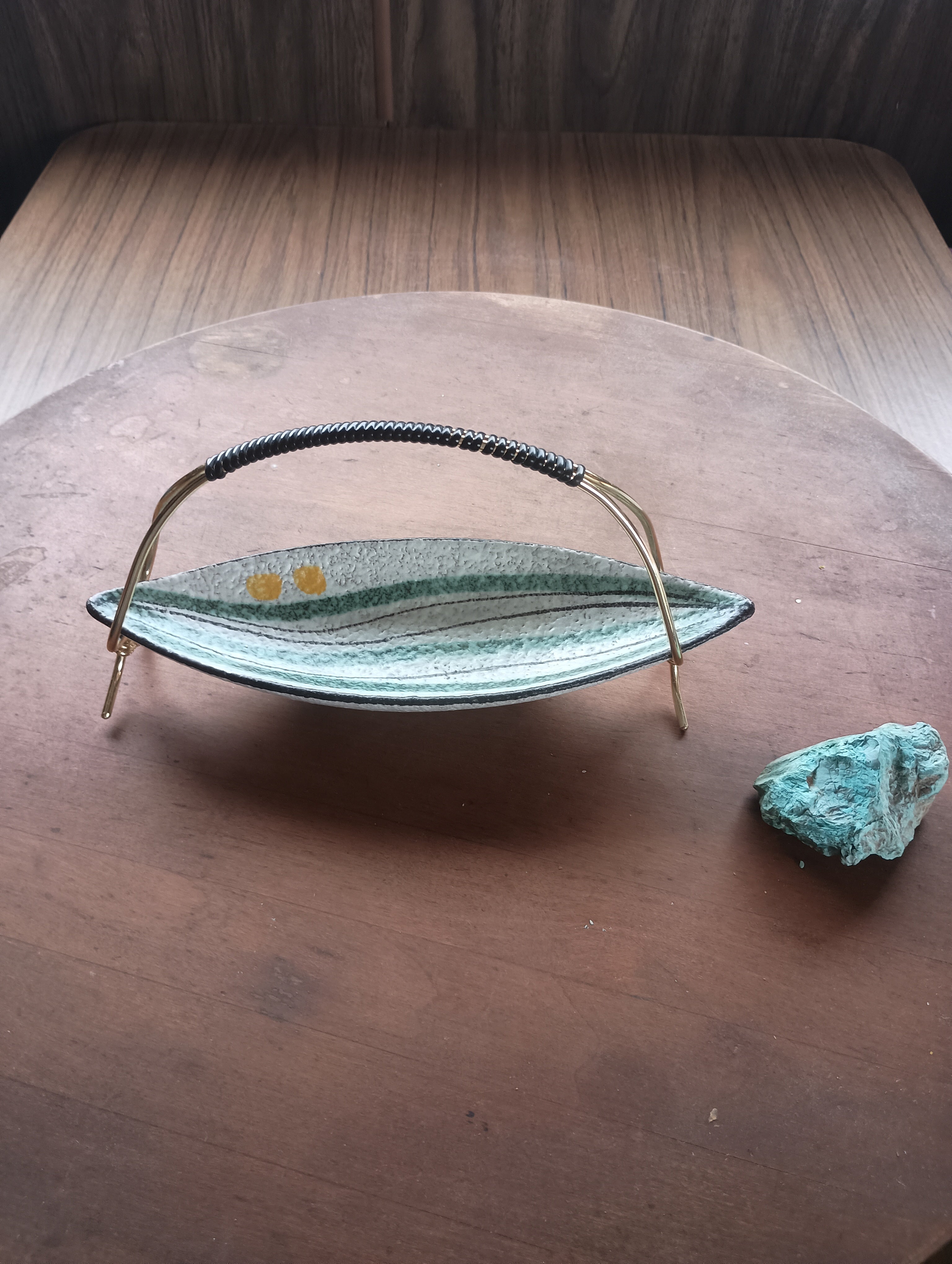 Mid-Century West German "Handgemalt" Serving Dish