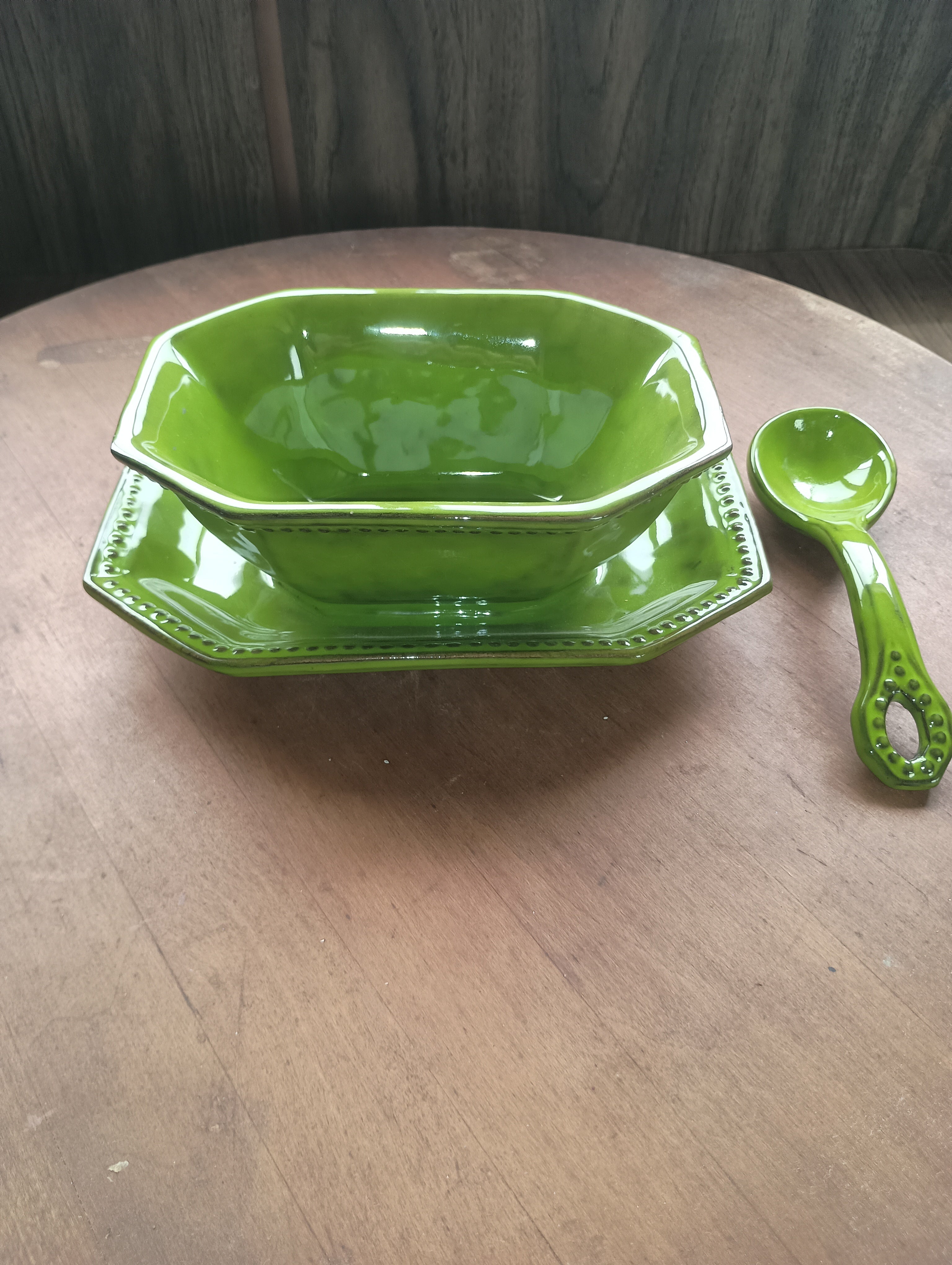 Majolica Pottery serving set