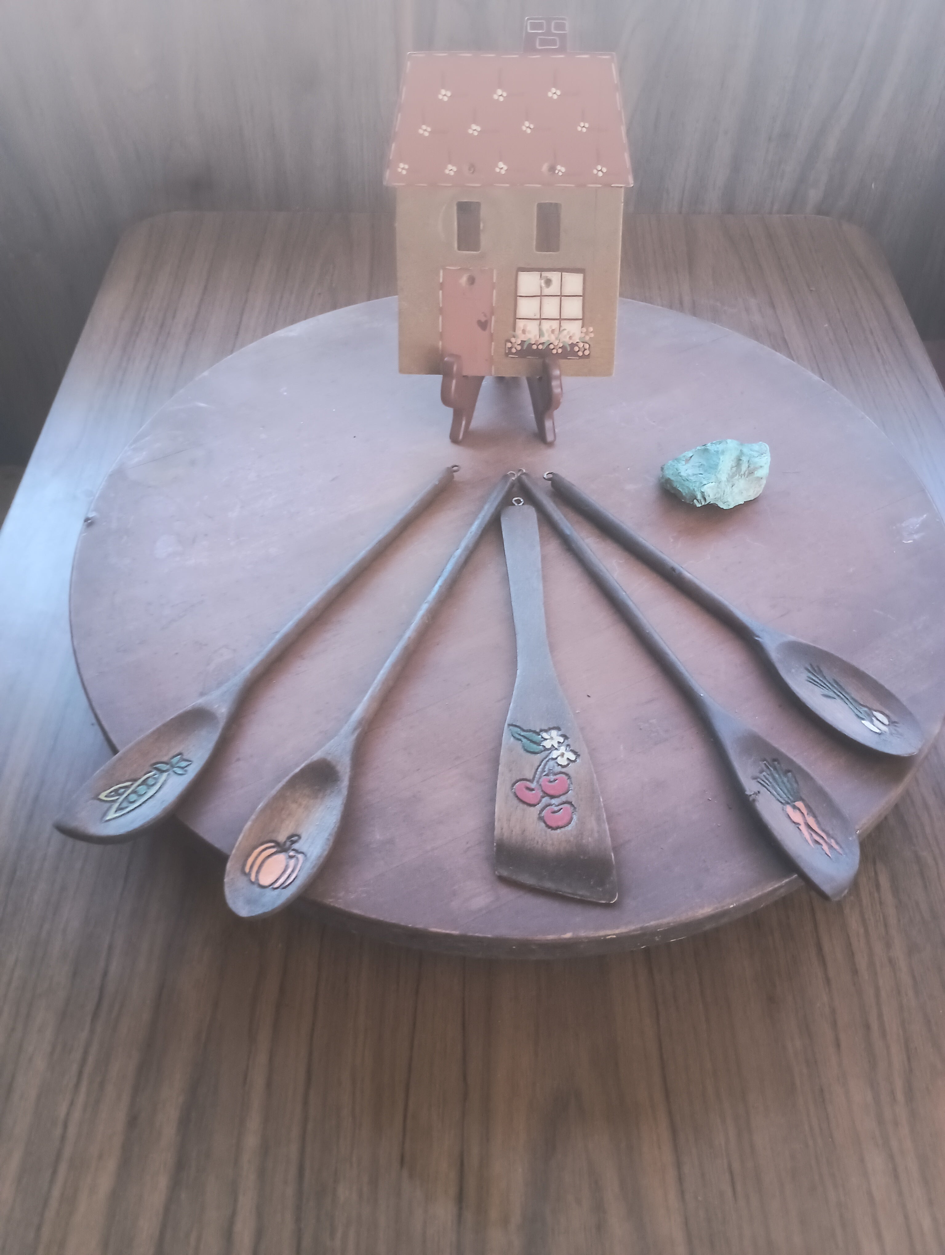 Farmhouse Wooden Utensil & Double Switch Plate Set