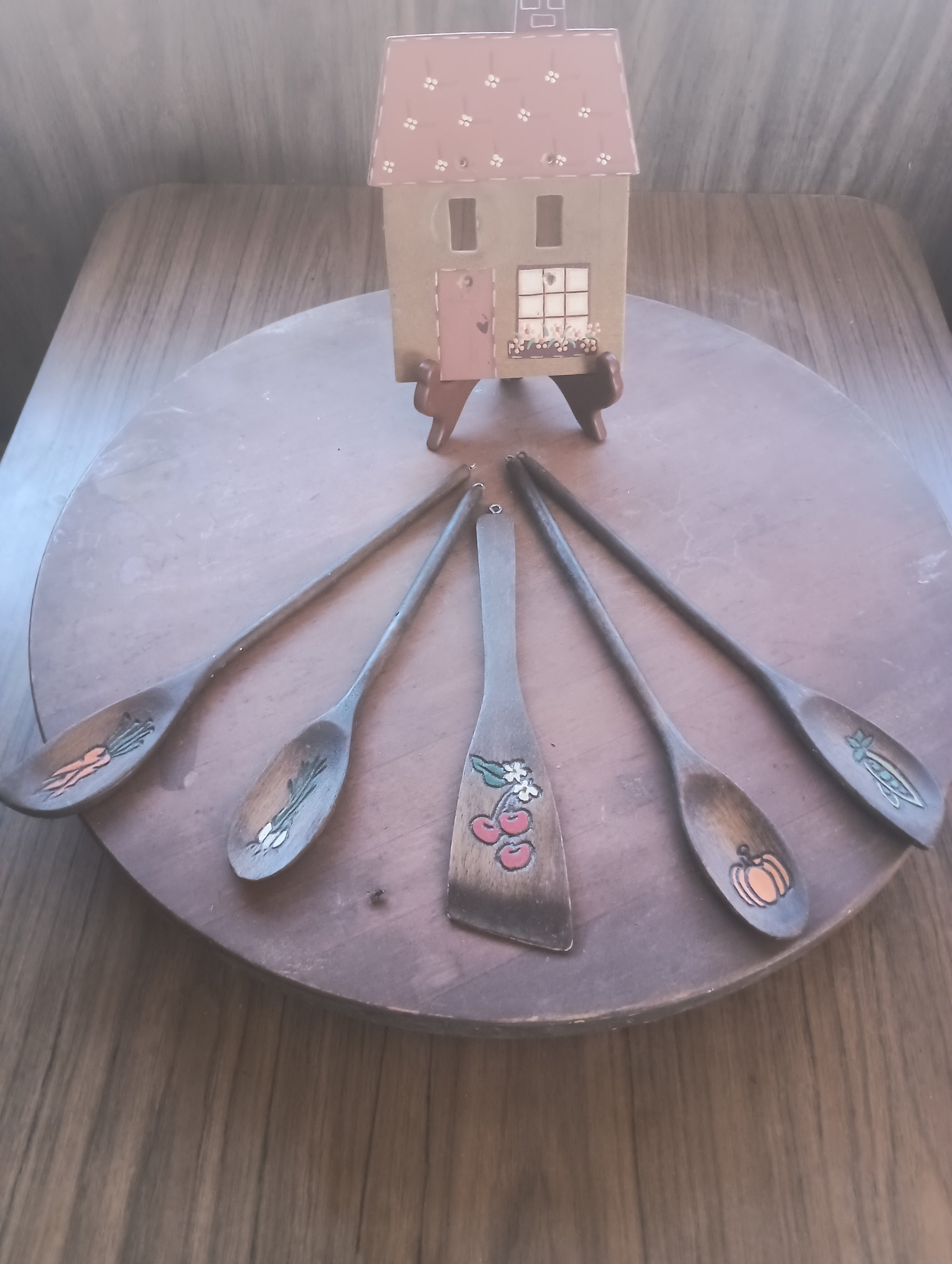 Farmhouse Wooden Utensil & Double Switch Plate Set