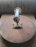 Vintage Handmade Brass & Stained Glass Parlor Tabletop Kaleidoscope