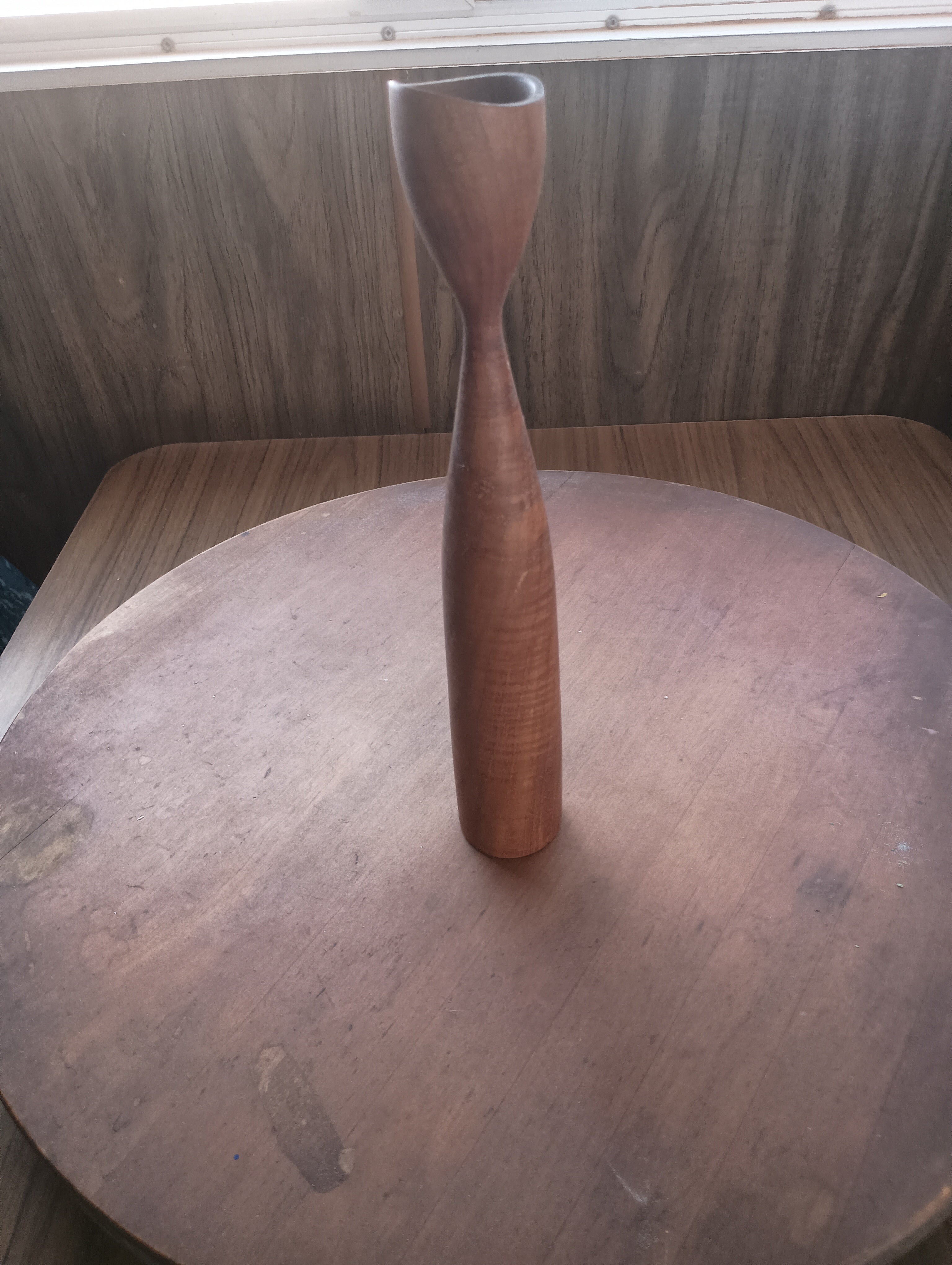 MCMT Tapered Teak Candlestick