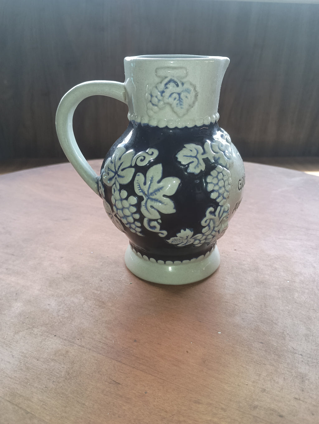 Vintage 5" "Golden Wine" Salt-Glazed Pitcher