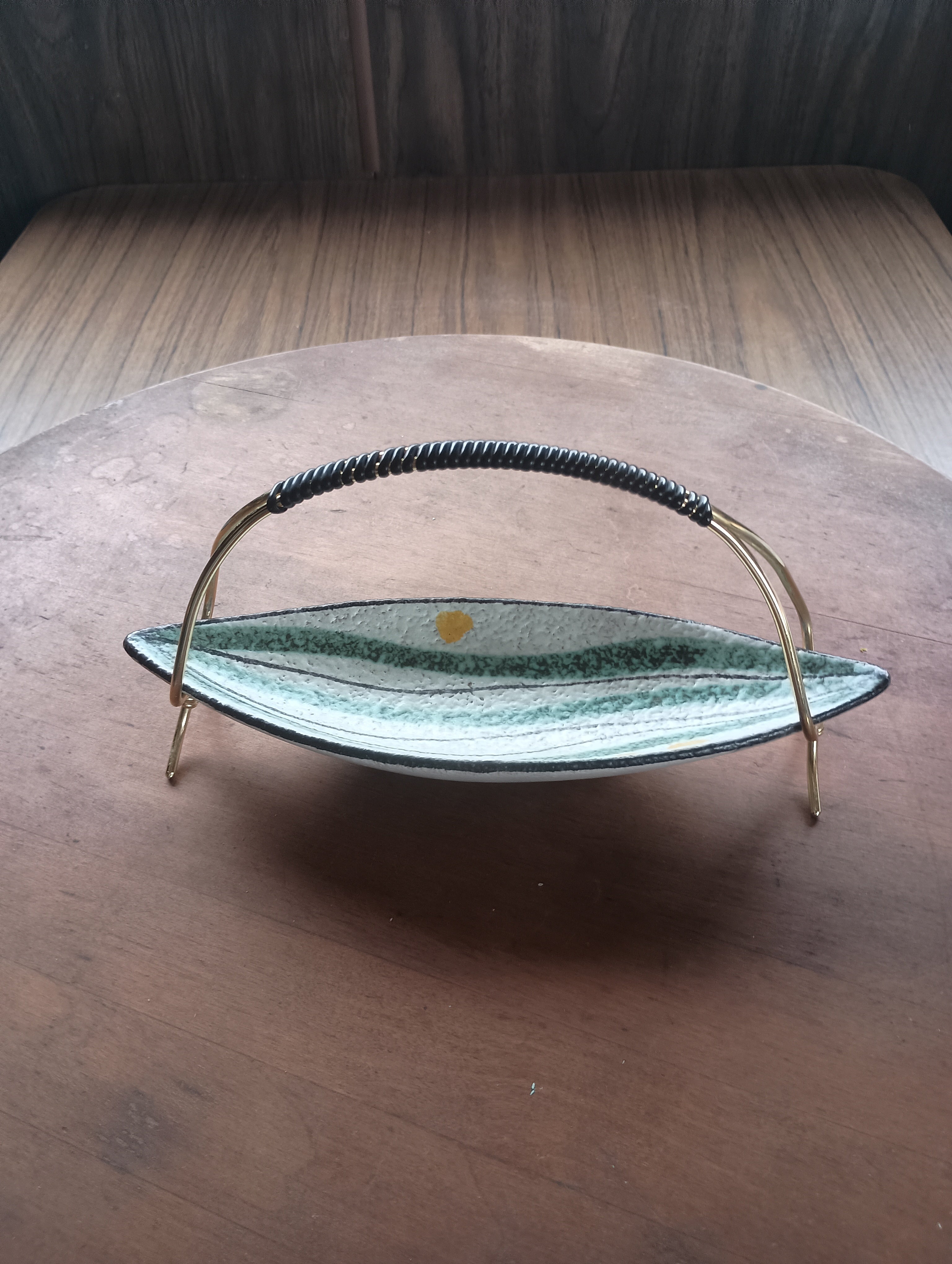 Mid-Century West German "Handgemalt" Serving Dish