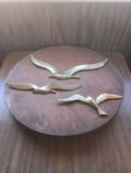 Mid-Century Brass Flying Seagulls Wall Decor - Set of 3