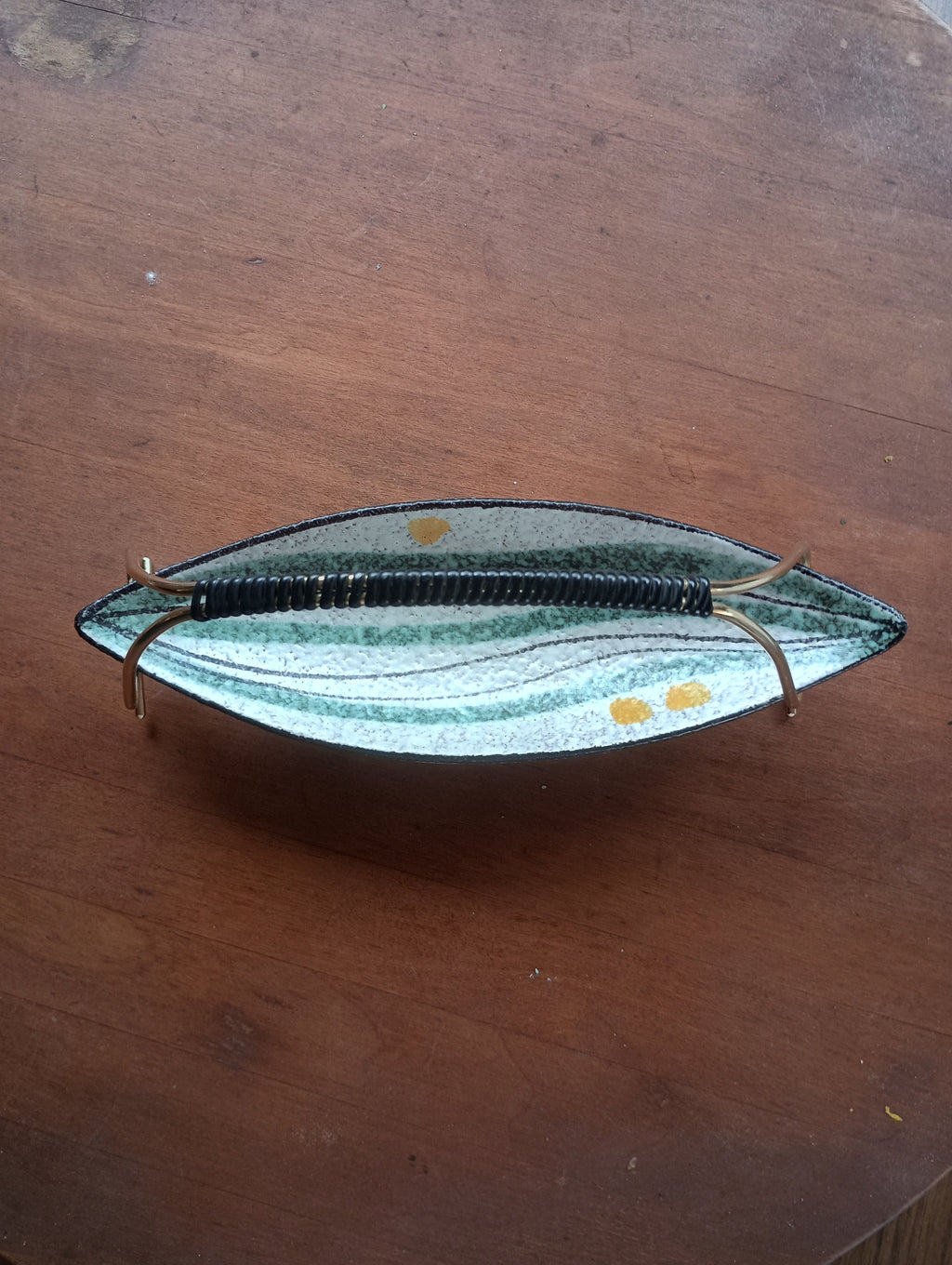 Mid-Century West German "Handgemalt" Serving Dish