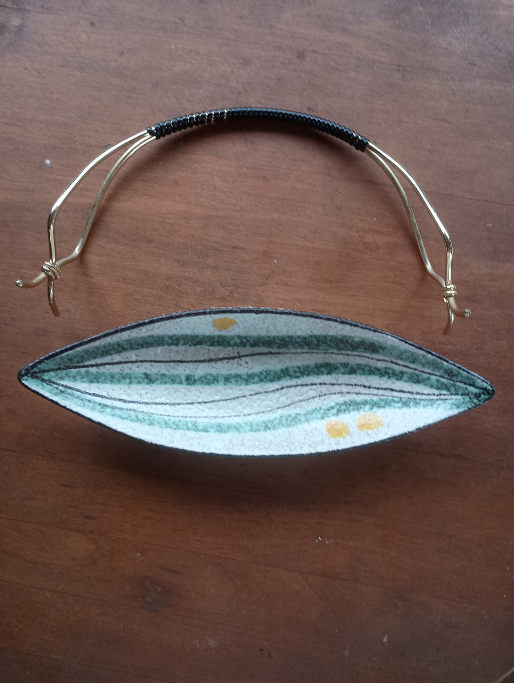 Mid-Century West German "Handgemalt" Serving Dish