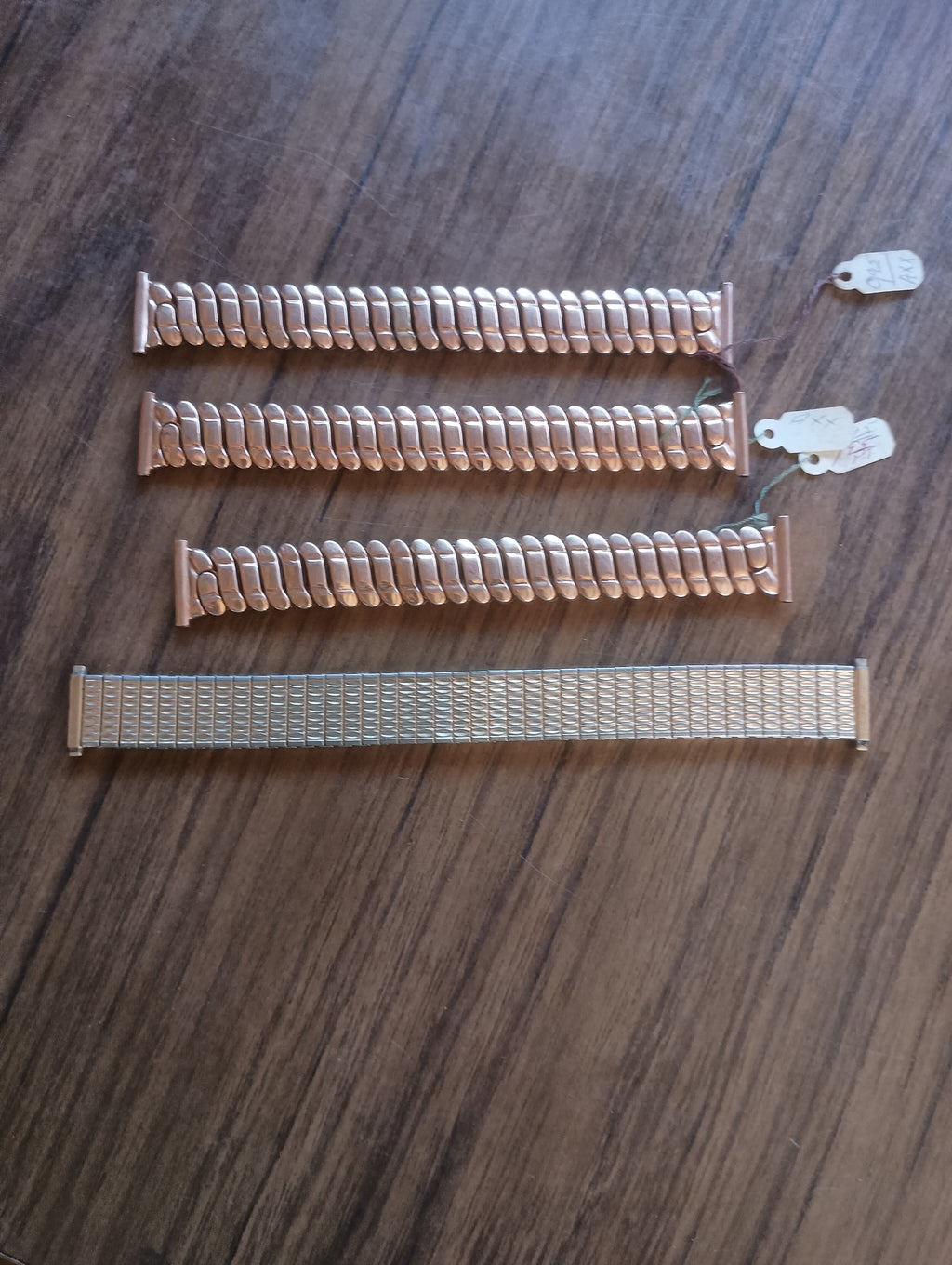 Vintage Mid-Century Watch Expansion Band Collector's Lot - 4 Pieces Inc. Speidel & Zenith 10K G.F.