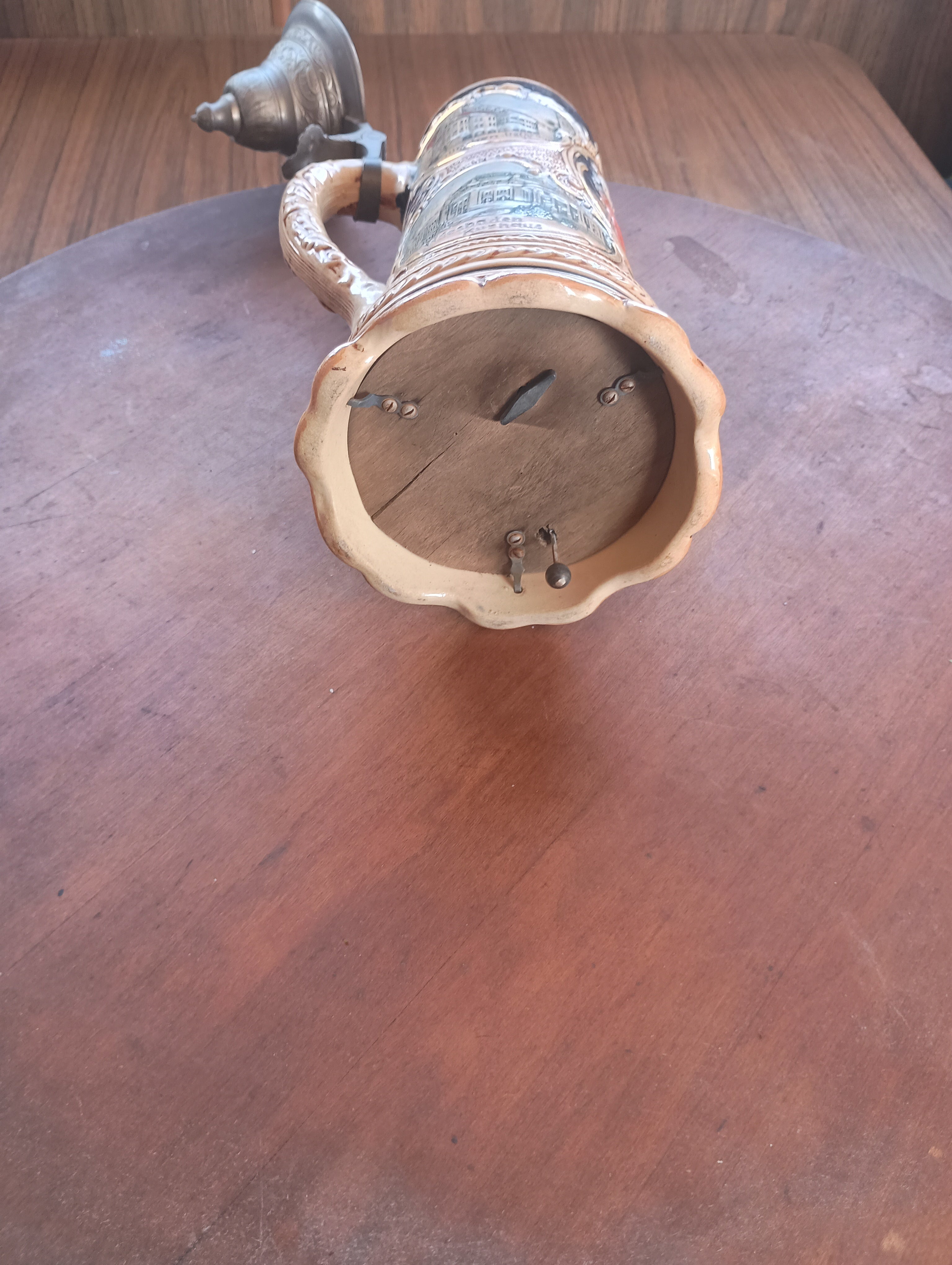 Authentic Gerz "Bier, Lieb u. Lied" Relief Stein with Original Factory Tag