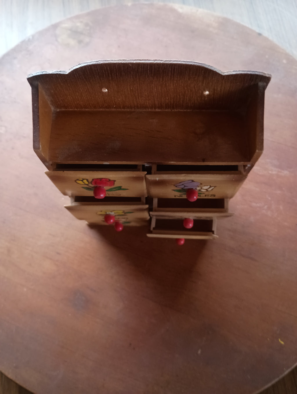 Vintage Hand-Painted 6-Drawer Sewing Chest