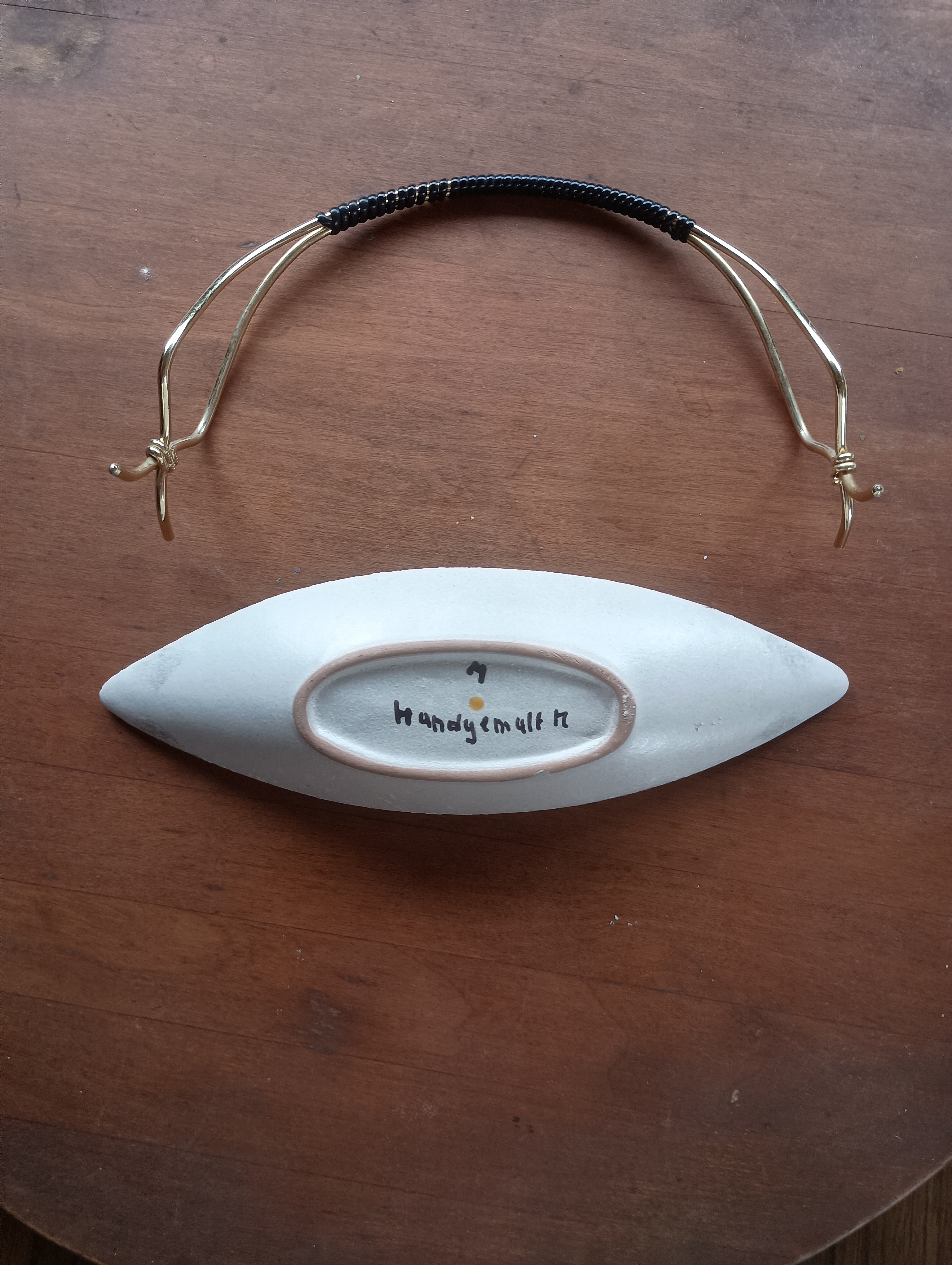 Mid-Century West German "Handgemalt" Serving Dish