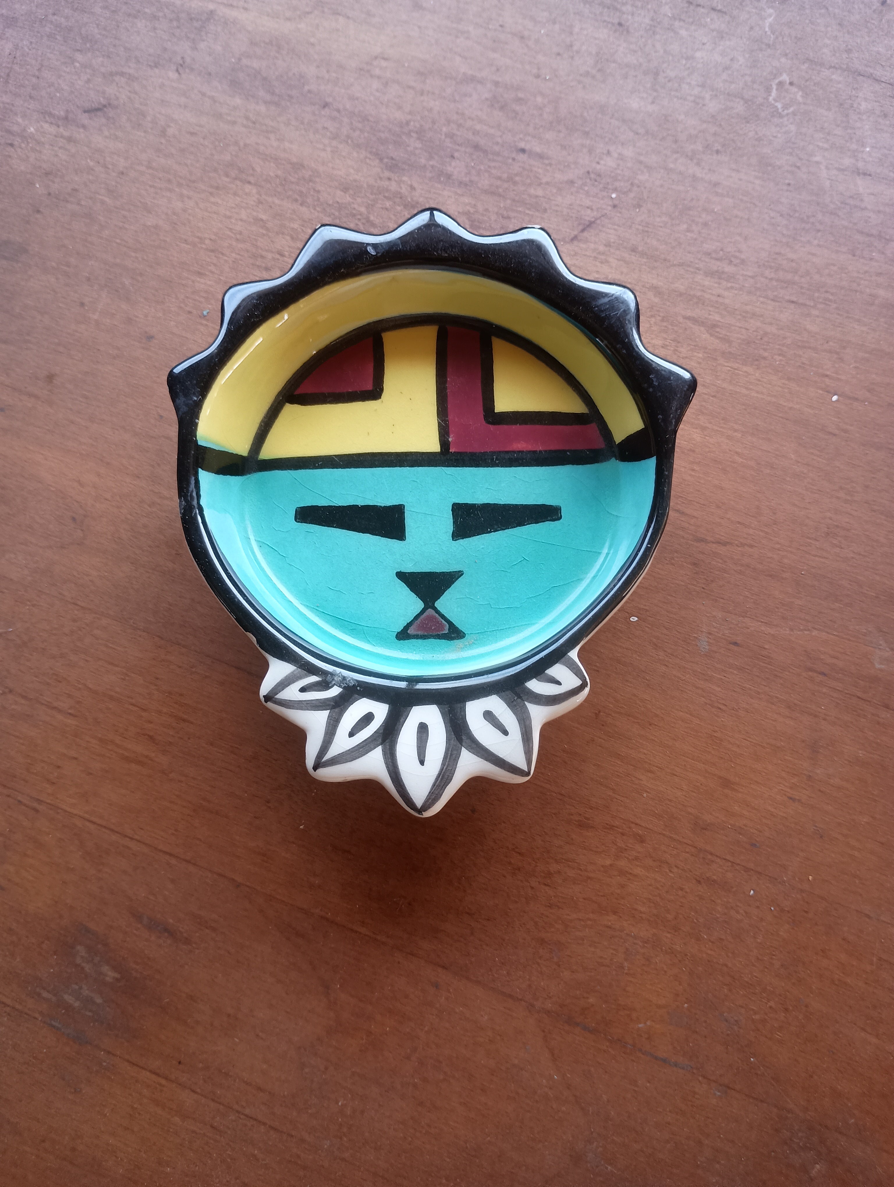 Southwestern "Sun Spirit" Hand-Painted Miniature Dish