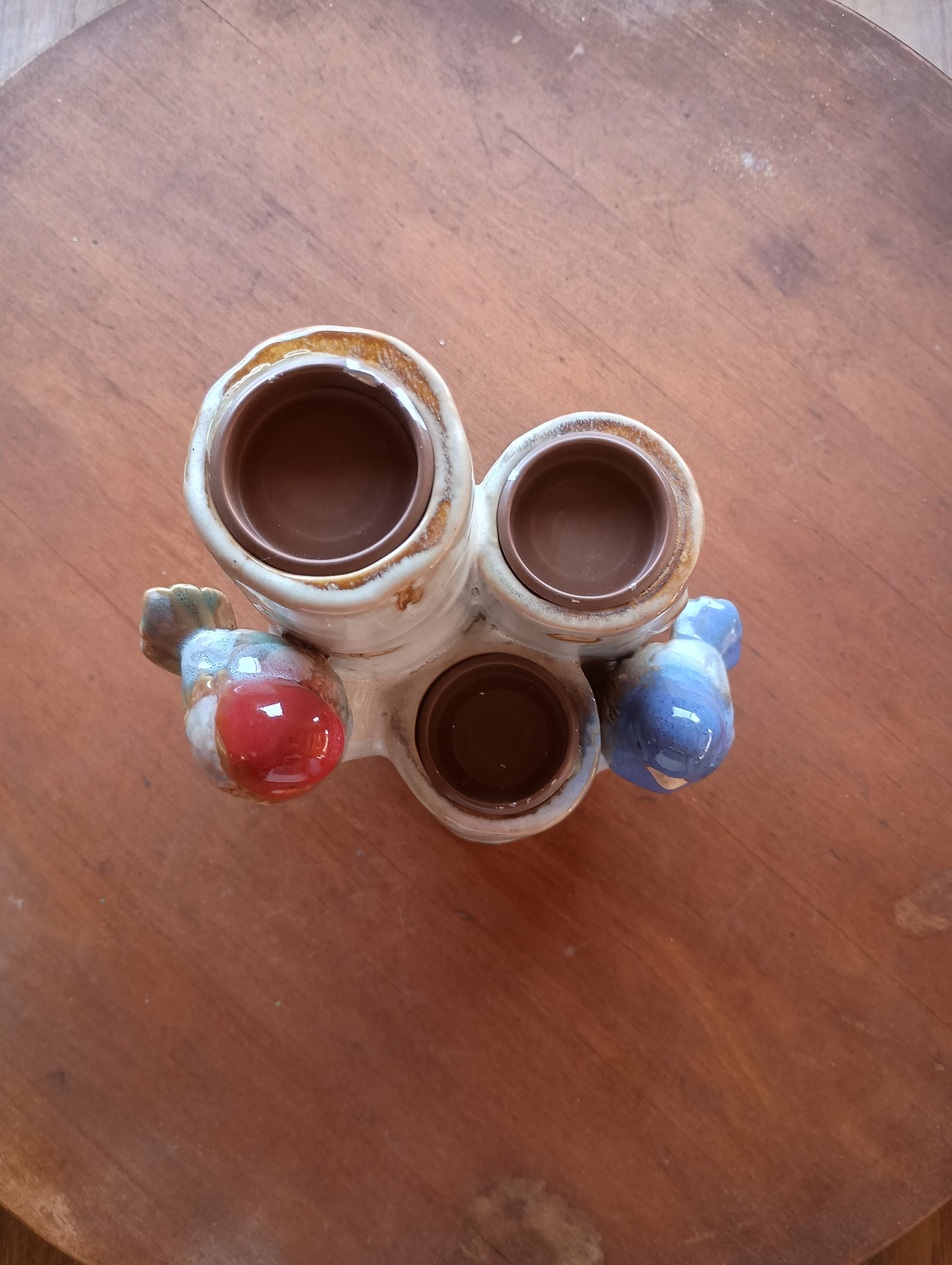 Artisan Birch Log & Songbird Triple Candle Holder