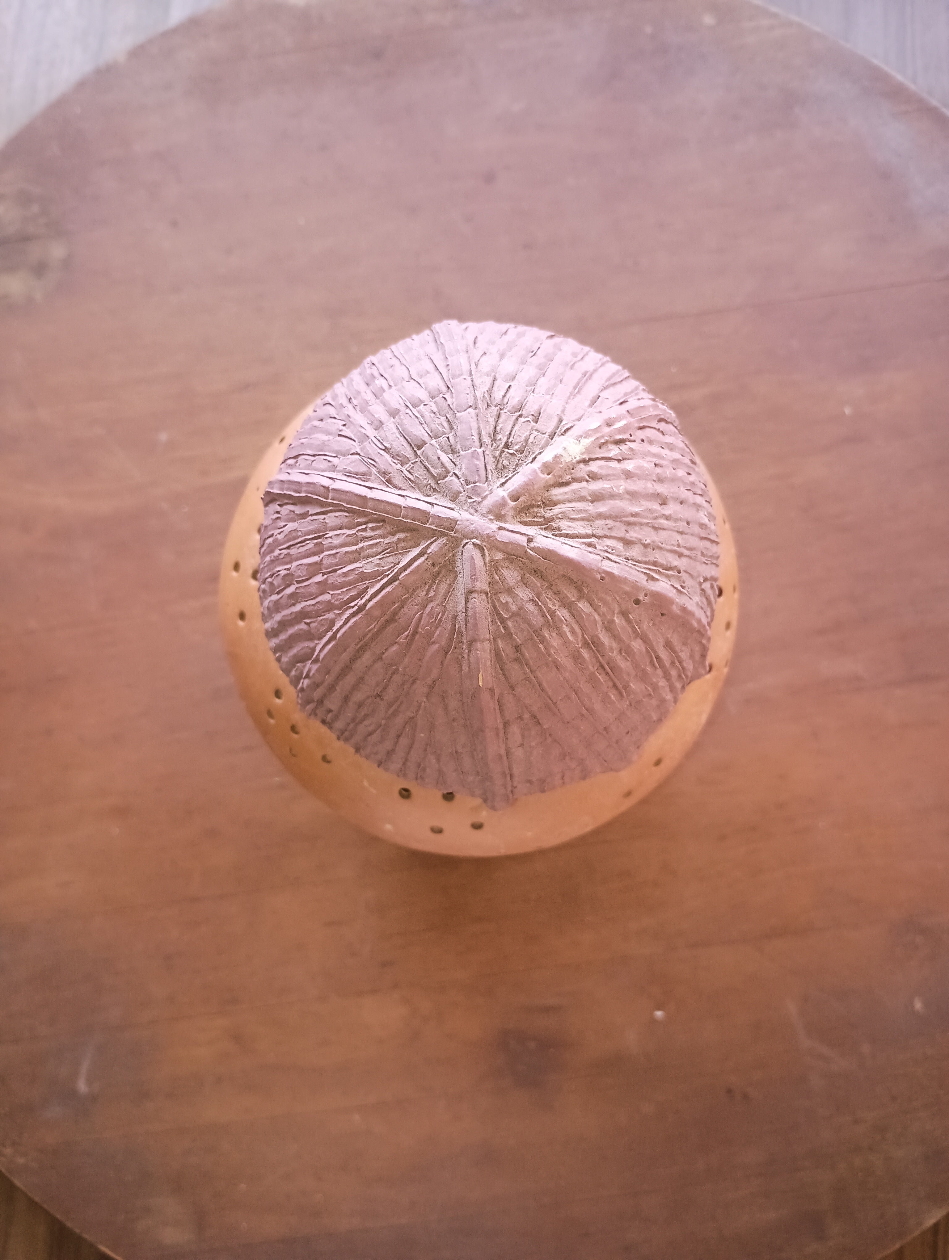 Mountain Village" Hand-Carved Terracotta Lantern