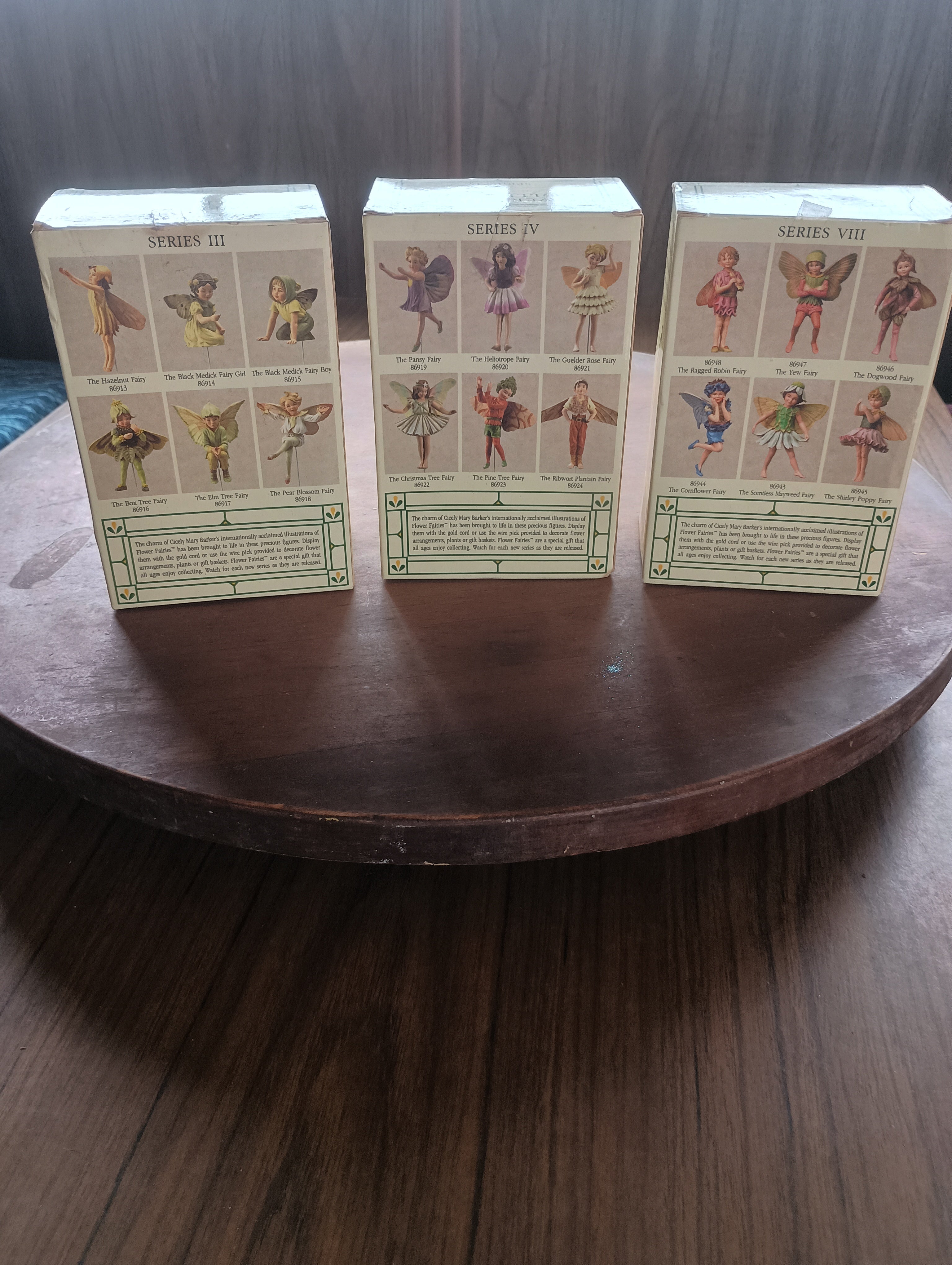Set of 3 Cicely Mary Barker "Flower Fairies" Figurines (Series III, IV, VIII)
