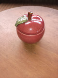 Hand-Painted Ceramic Apple Candle Jar