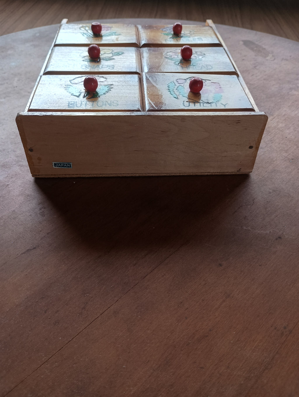 Vintage Hand-Painted 6-Drawer Sewing Chest