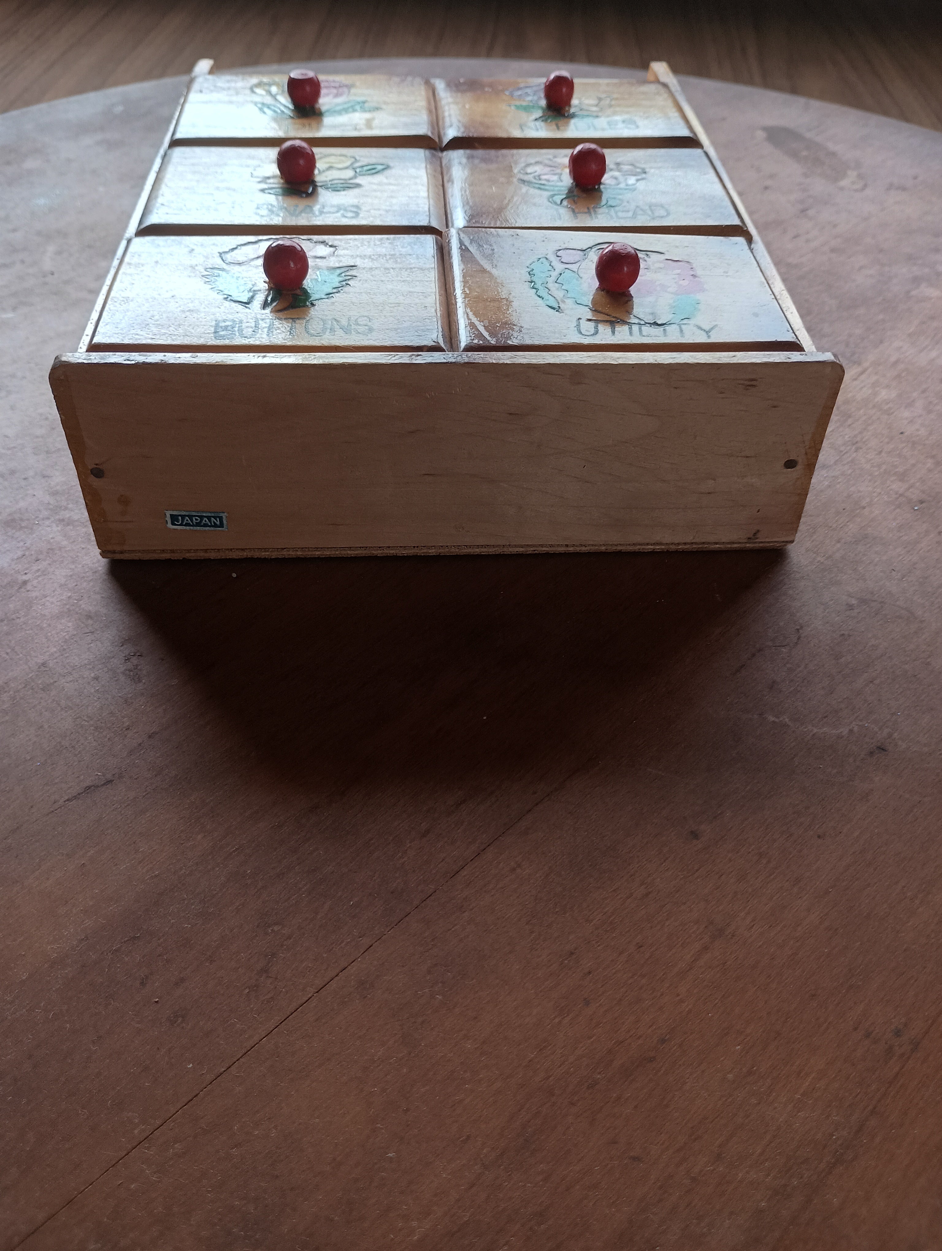 Vintage Hand-Painted 6-Drawer Sewing Chest