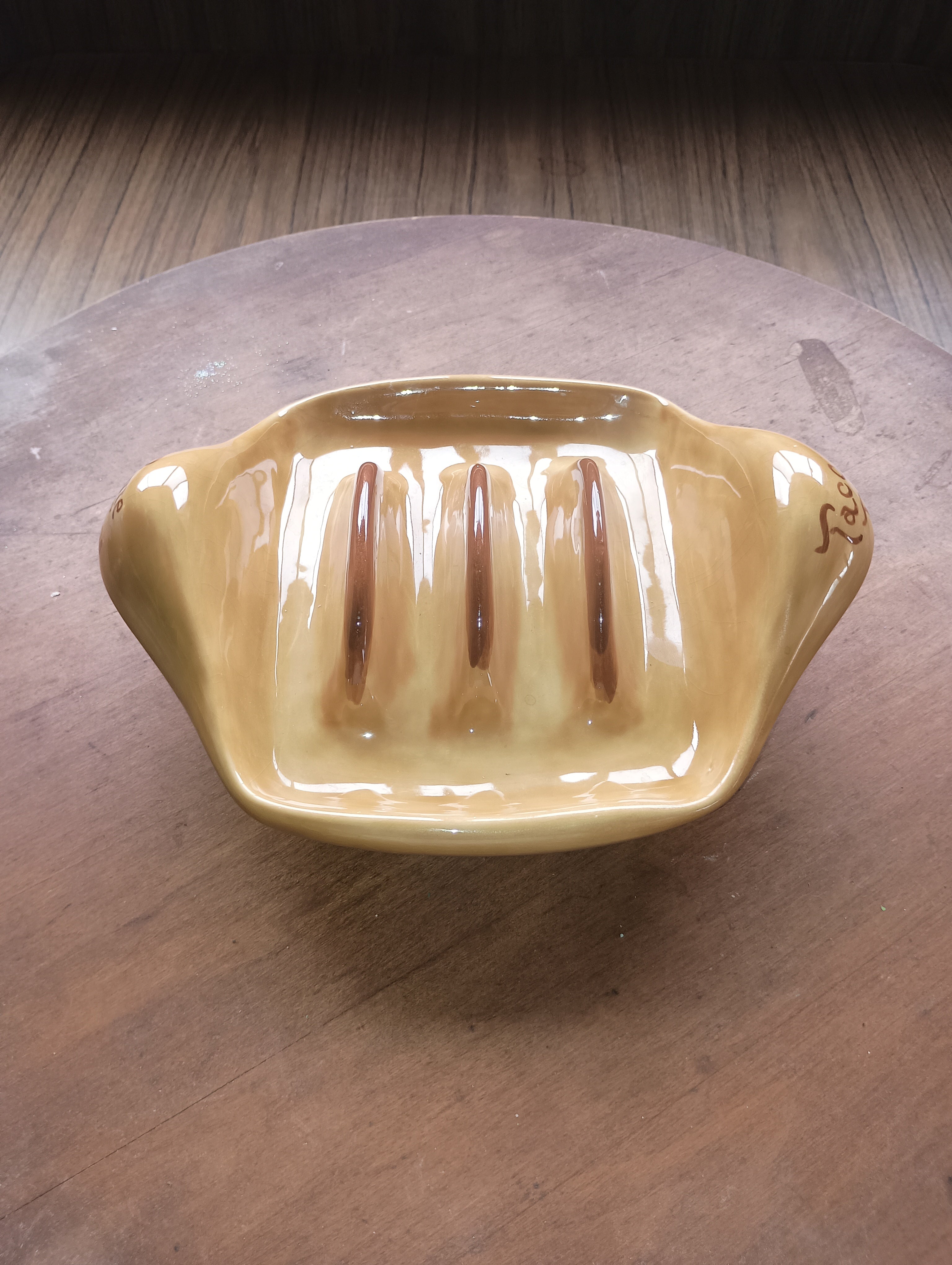 For Tacos" Hand-Painted Italian Majolica Tortilla / Taco Server