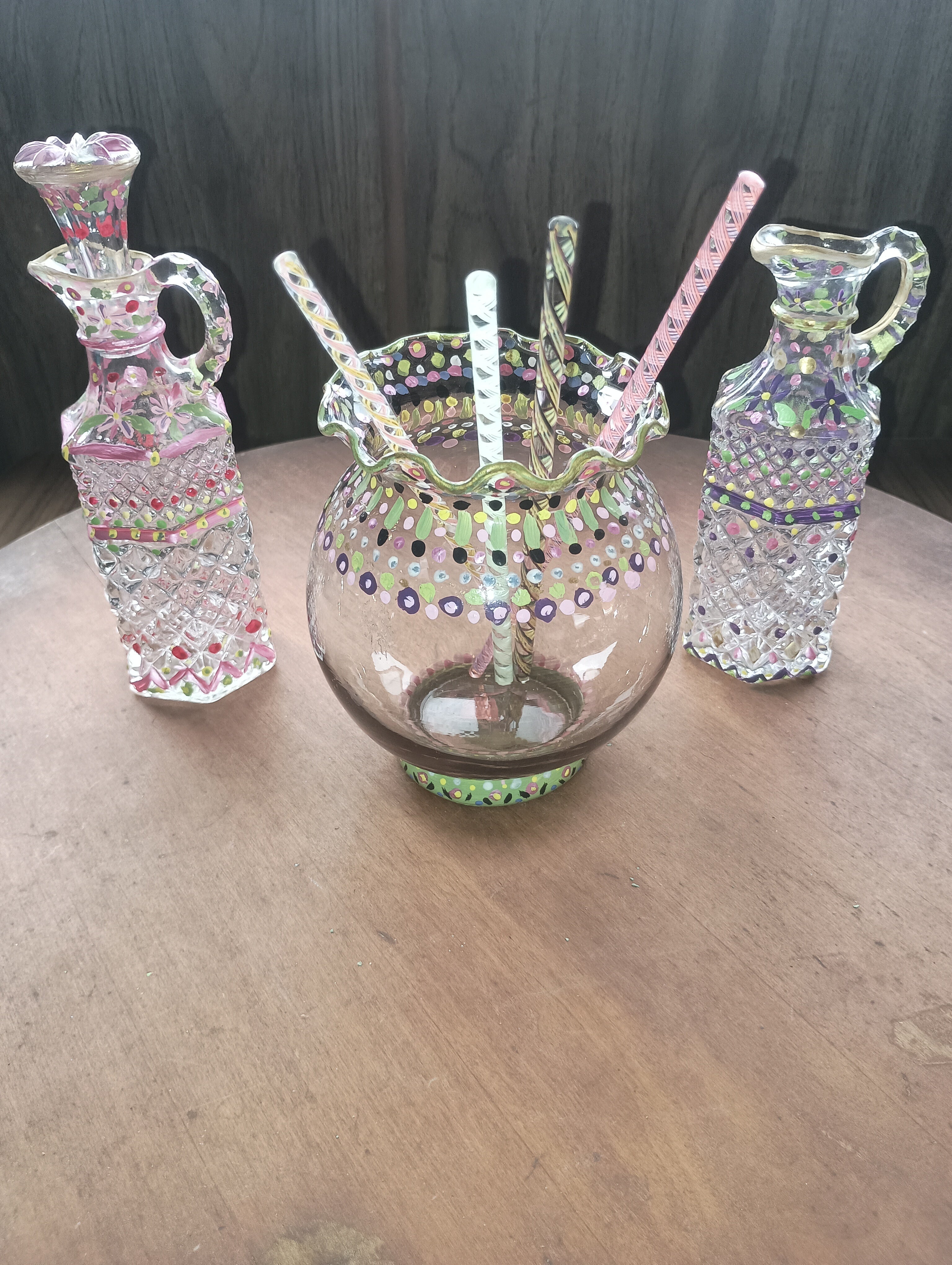Hand-Painted Cruets