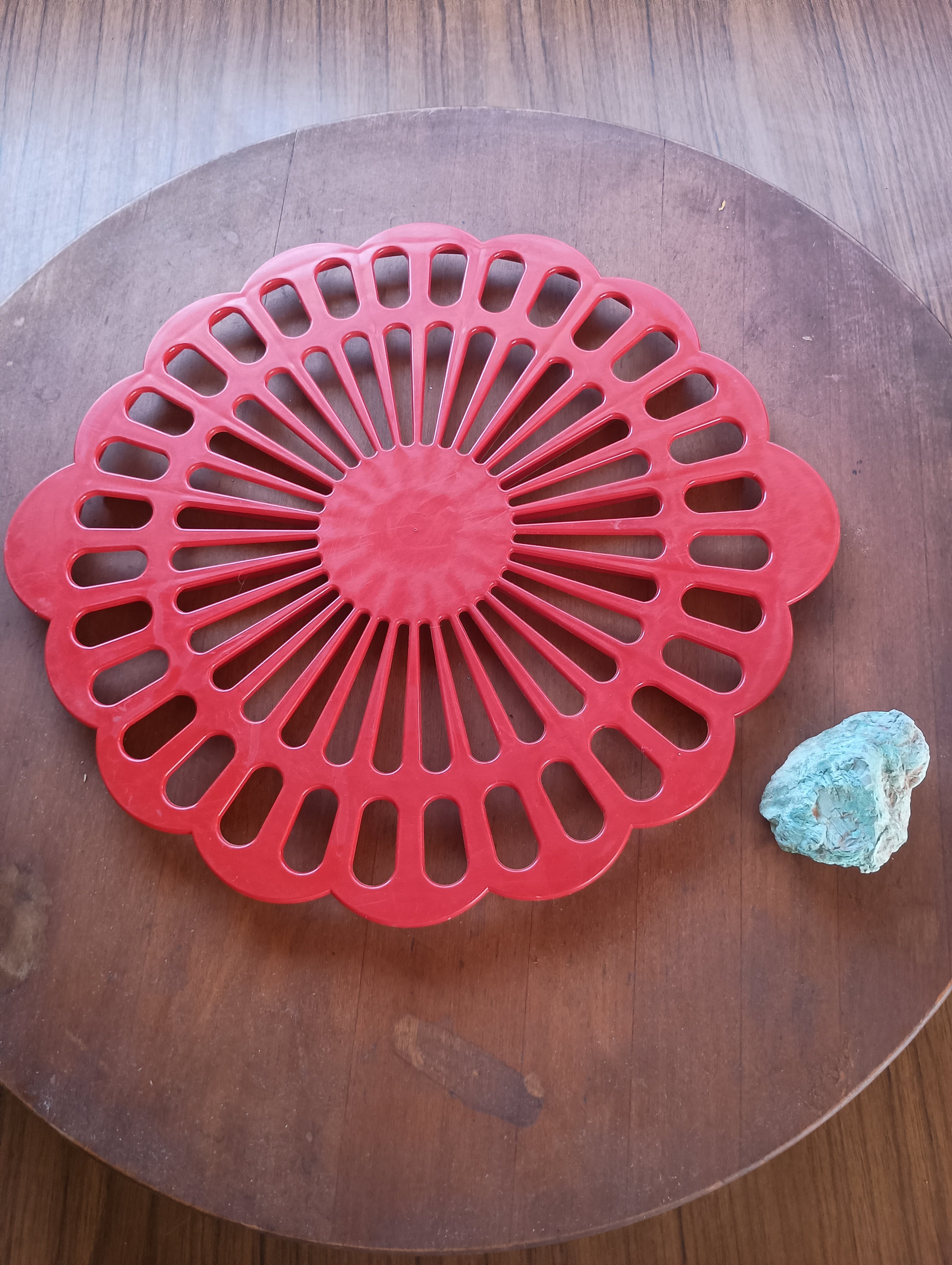Vintage Buchsteiner Red Floral Trivet