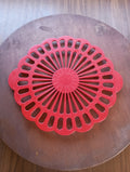 Vintage Buchsteiner Red Floral Trivet