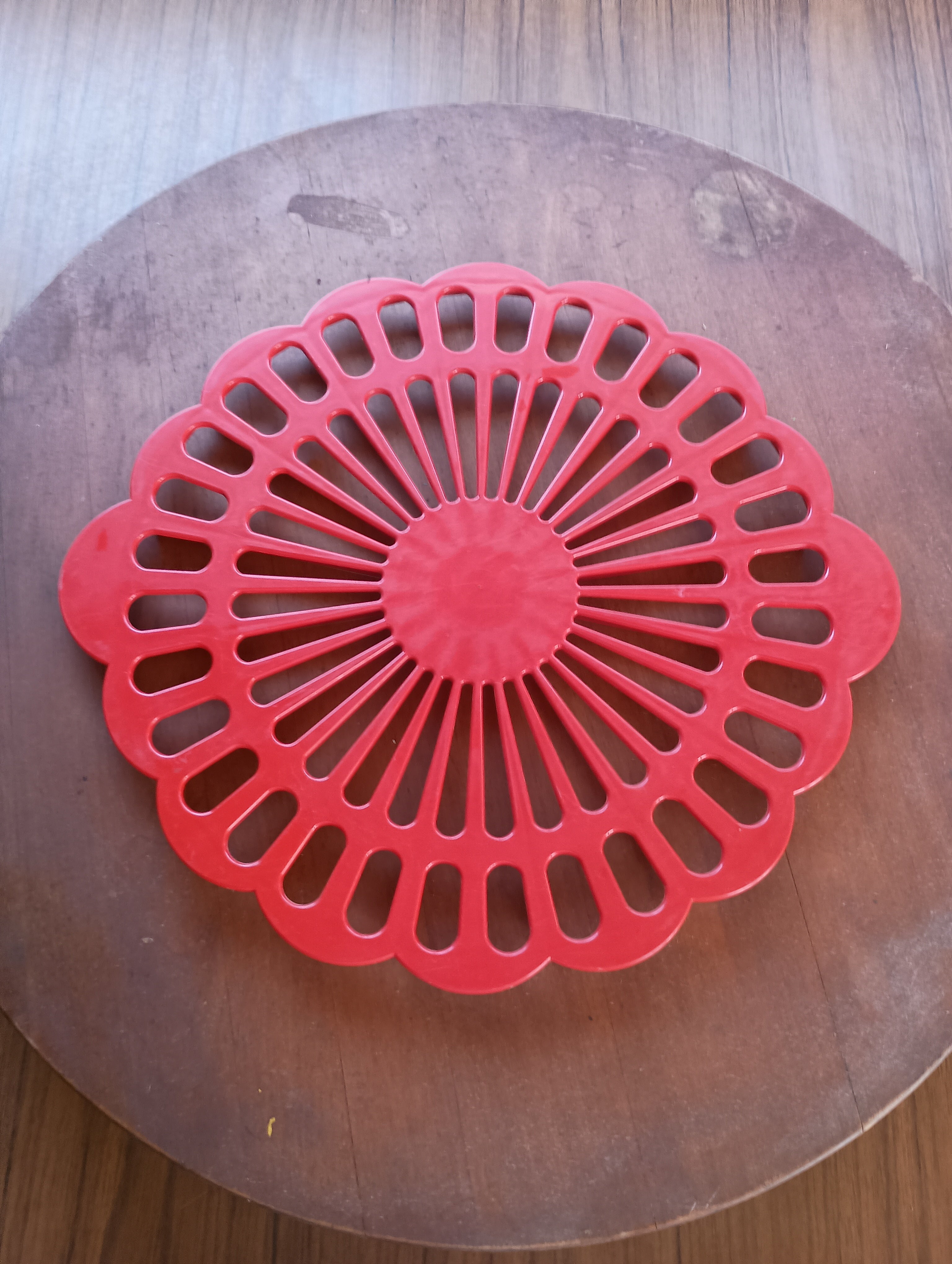 Vintage Buchsteiner Red Floral Trivet