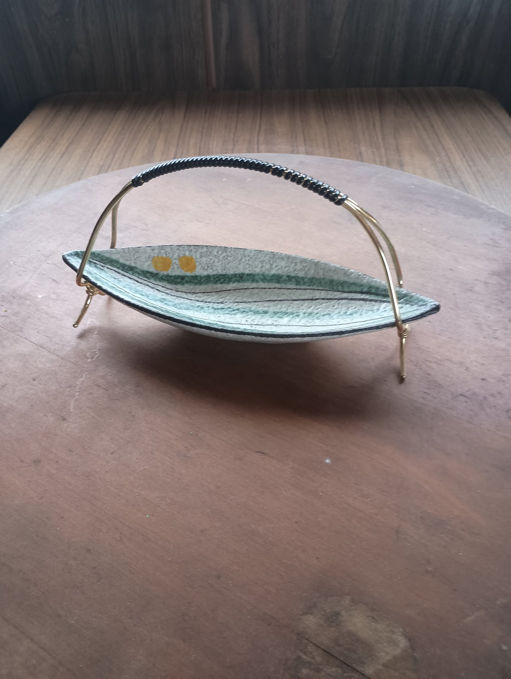 Mid-Century West German "Handgemalt" Serving Dish