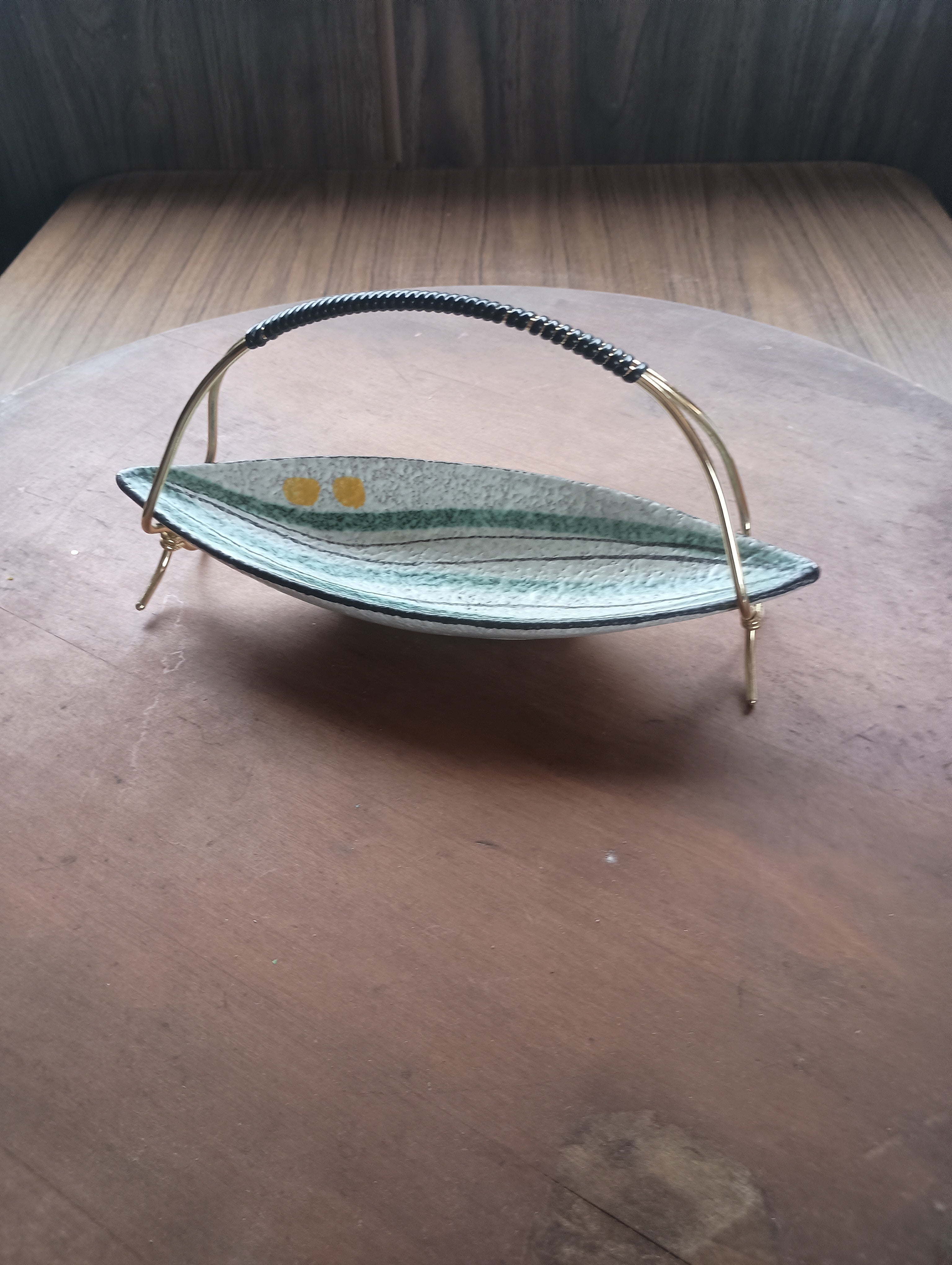 Mid-Century West German "Handgemalt" Serving Dish