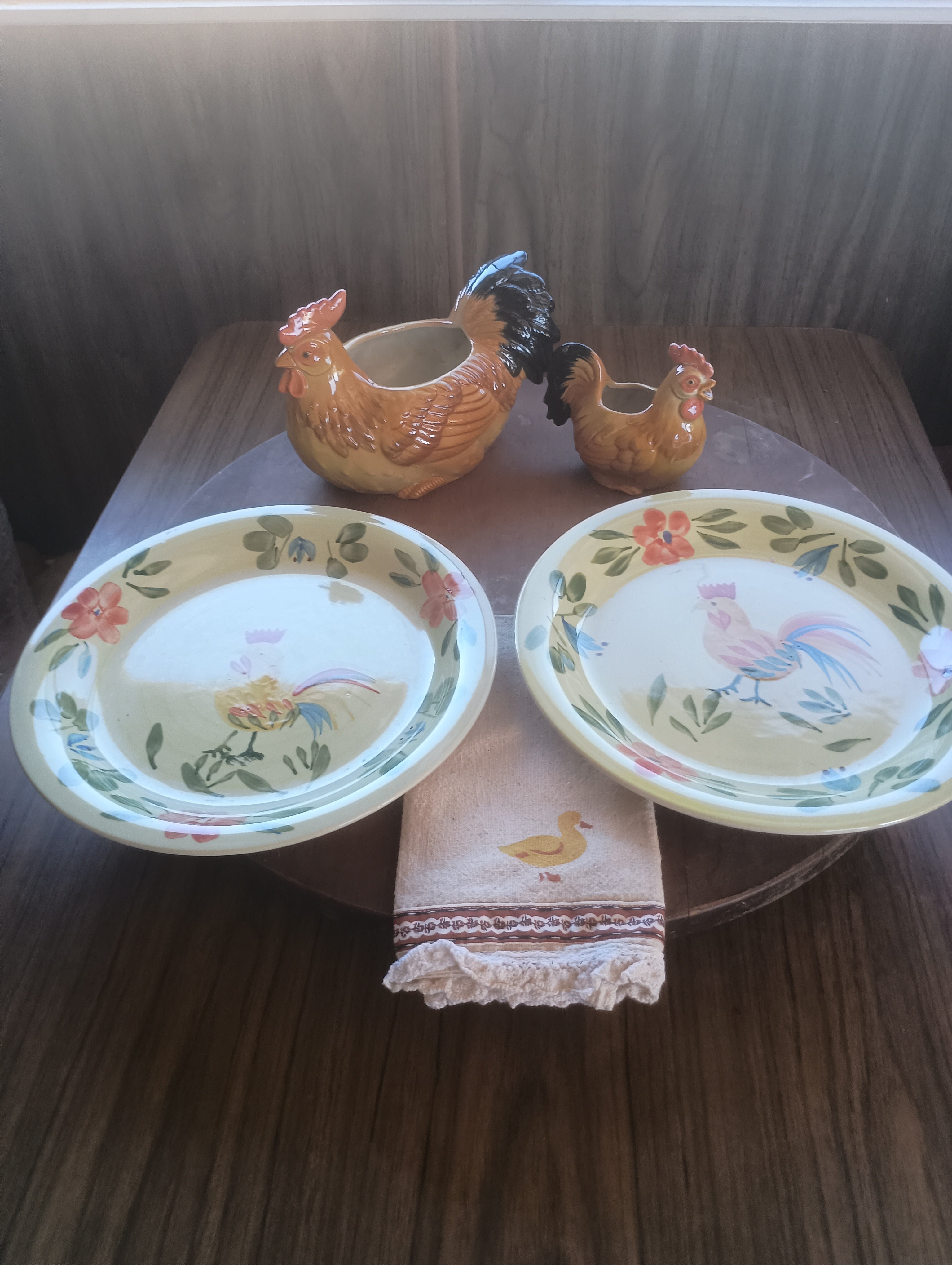 Vintage Rooster Farmhouse Kitchen Set