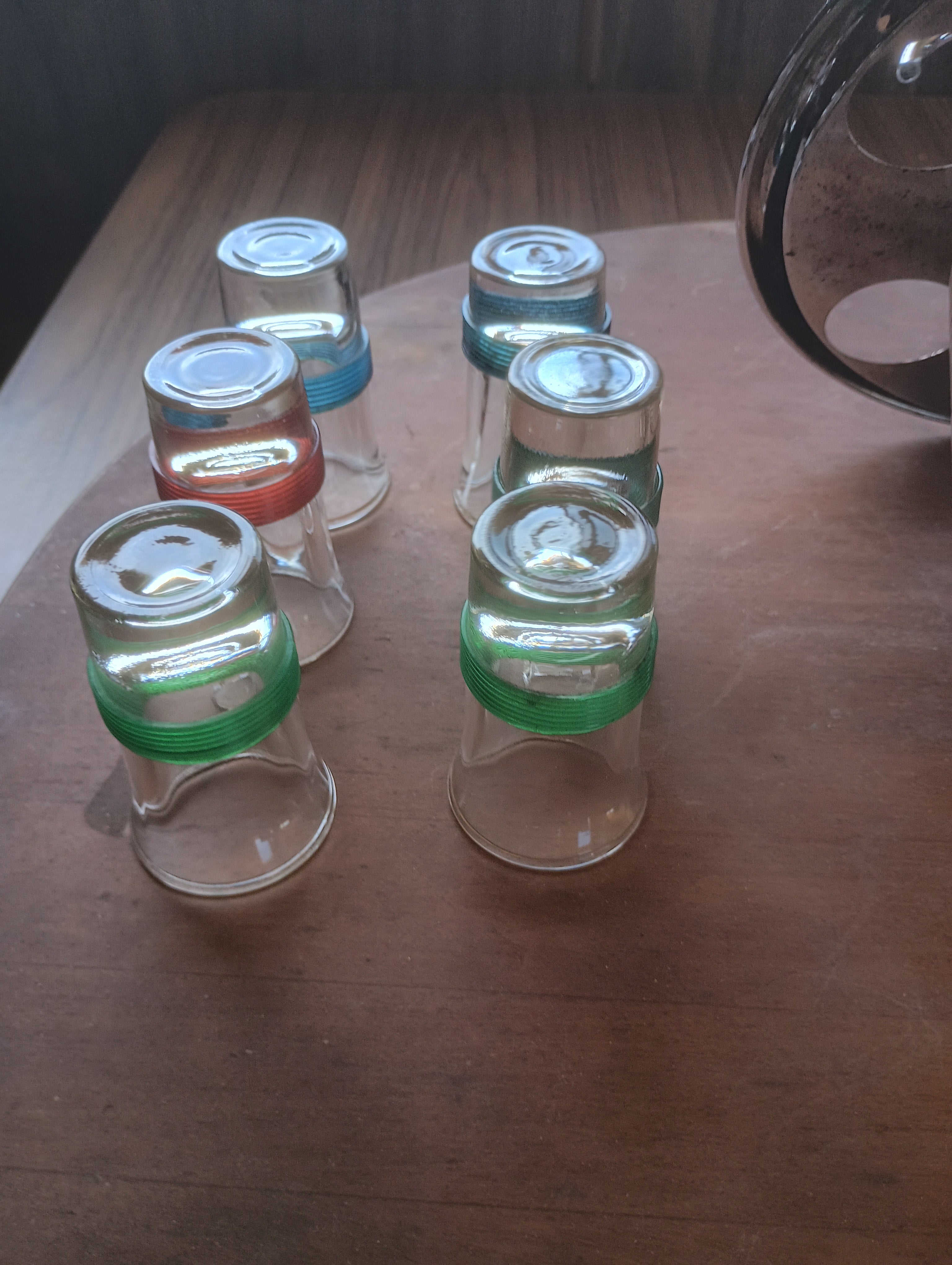 Vintage 1950s Atomic Chrome Liquor Pump Carousel Set