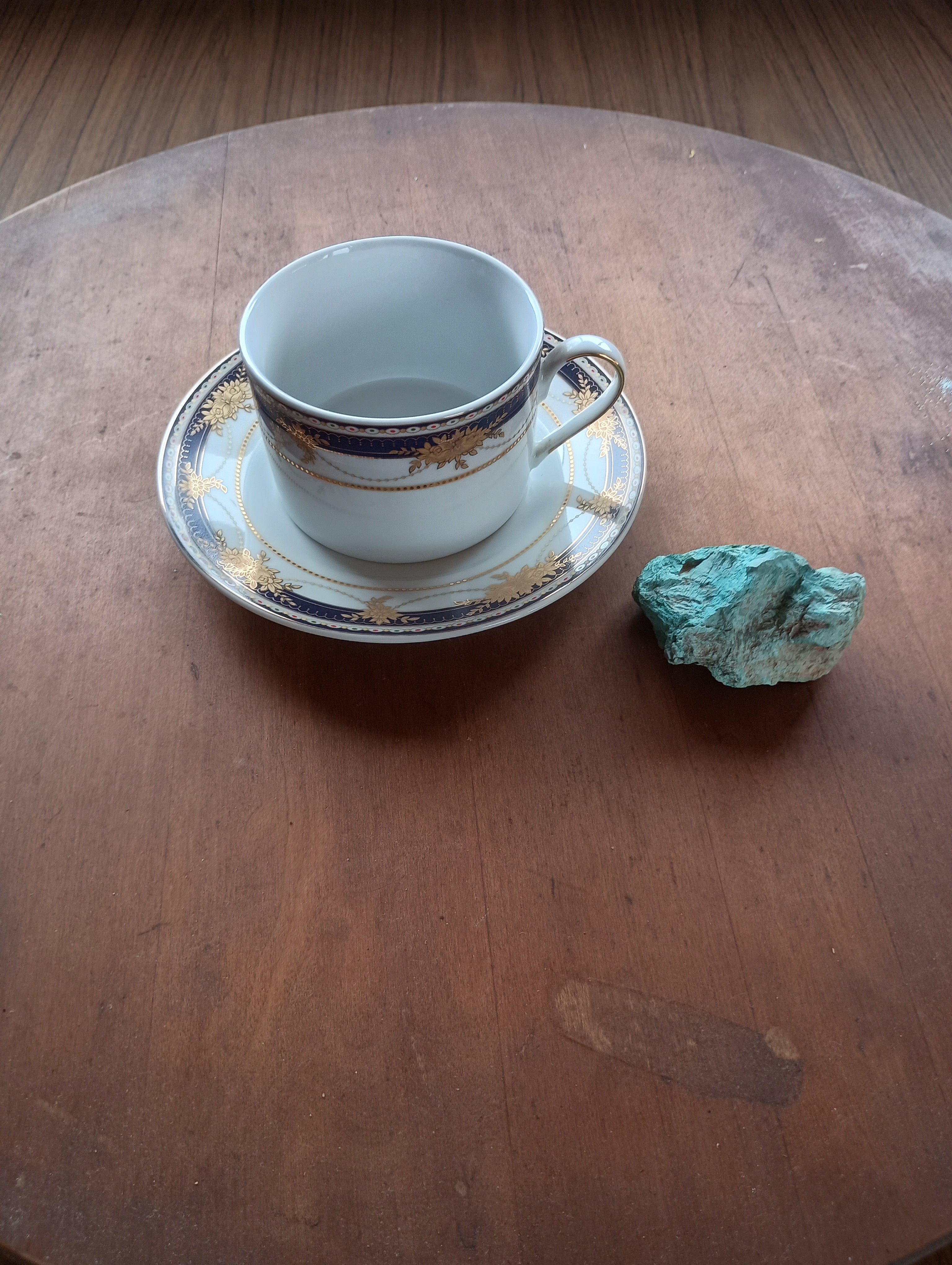 Royal Doulton Cobalt & Gold Filigree Porcelain Cup and Saucer