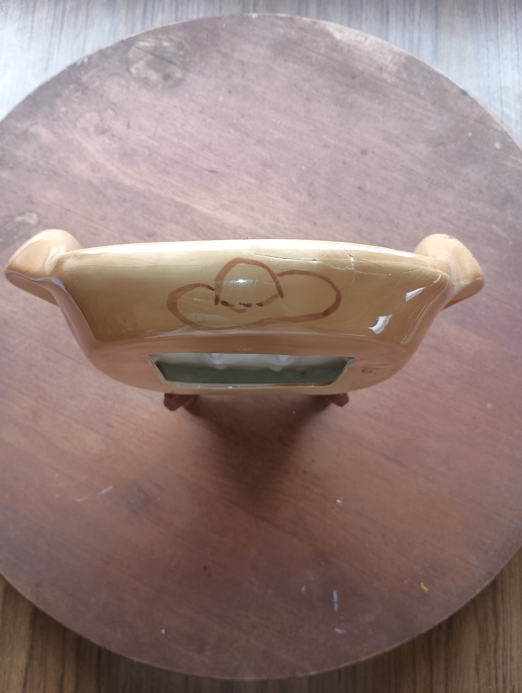 For Tacos" Hand-Painted Italian Majolica Tortilla / Taco Server