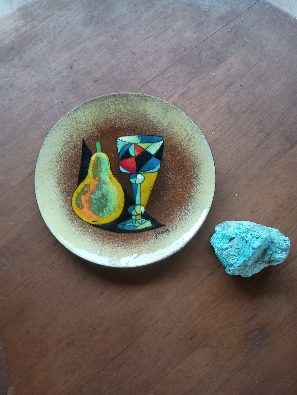 Artist Original: Jean Goodwin Ames "REPAST" Enamel on Copper