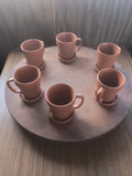 Vintage Hallmark Terracotta Flower Pot Ceramic Mug & Saucer Set - 12 Pieces (Service for 6)