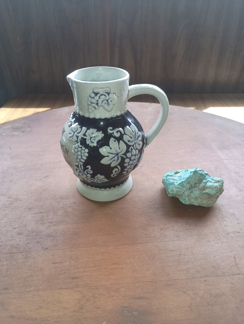 Vintage 5" "Golden Wine" Salt-Glazed Pitcher