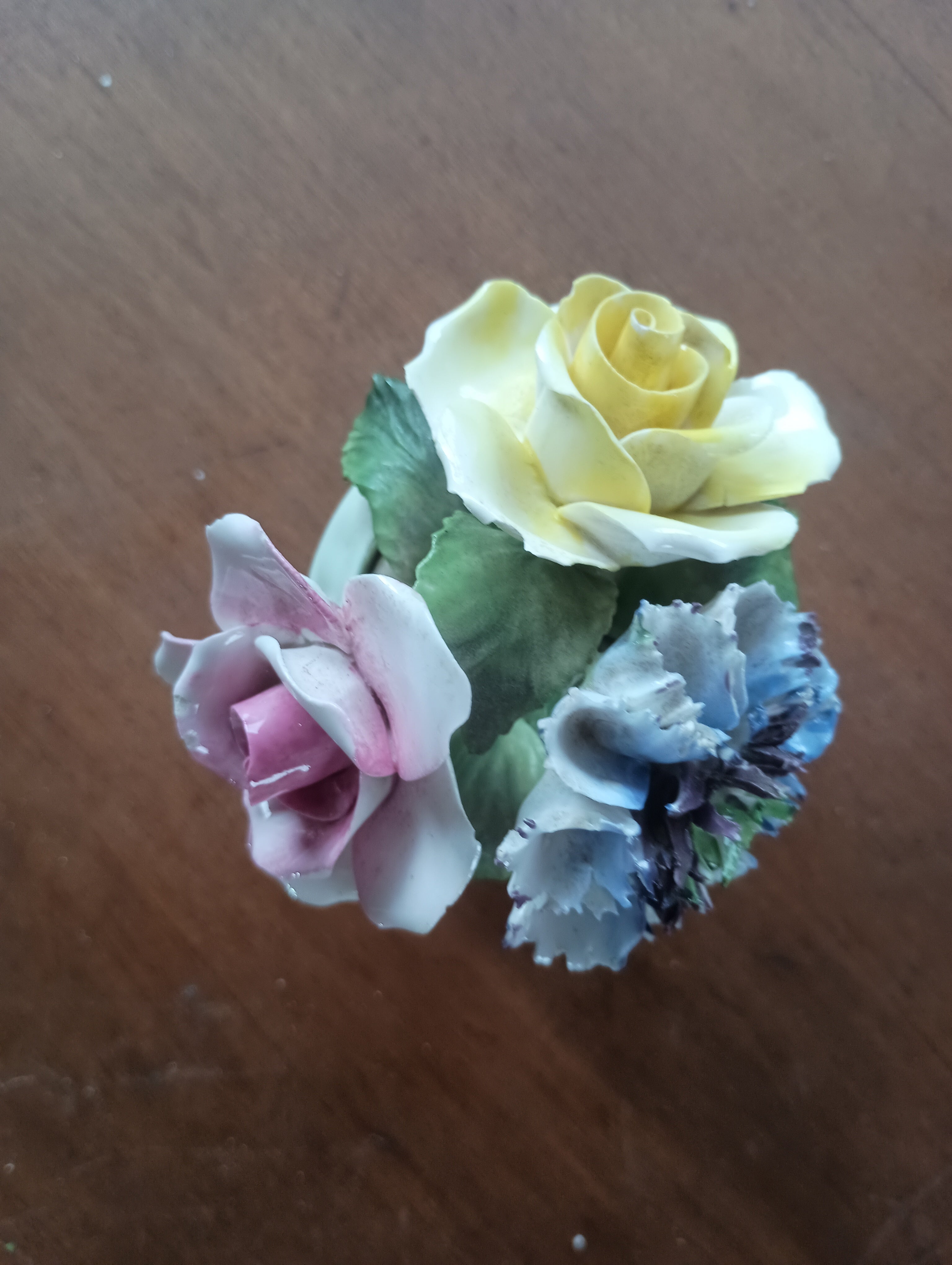 Vintage Crown Royal Bone China Hand-Painted Floral Cluster