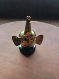 Vintage Polished Brass Elephant on Solid Marble Base