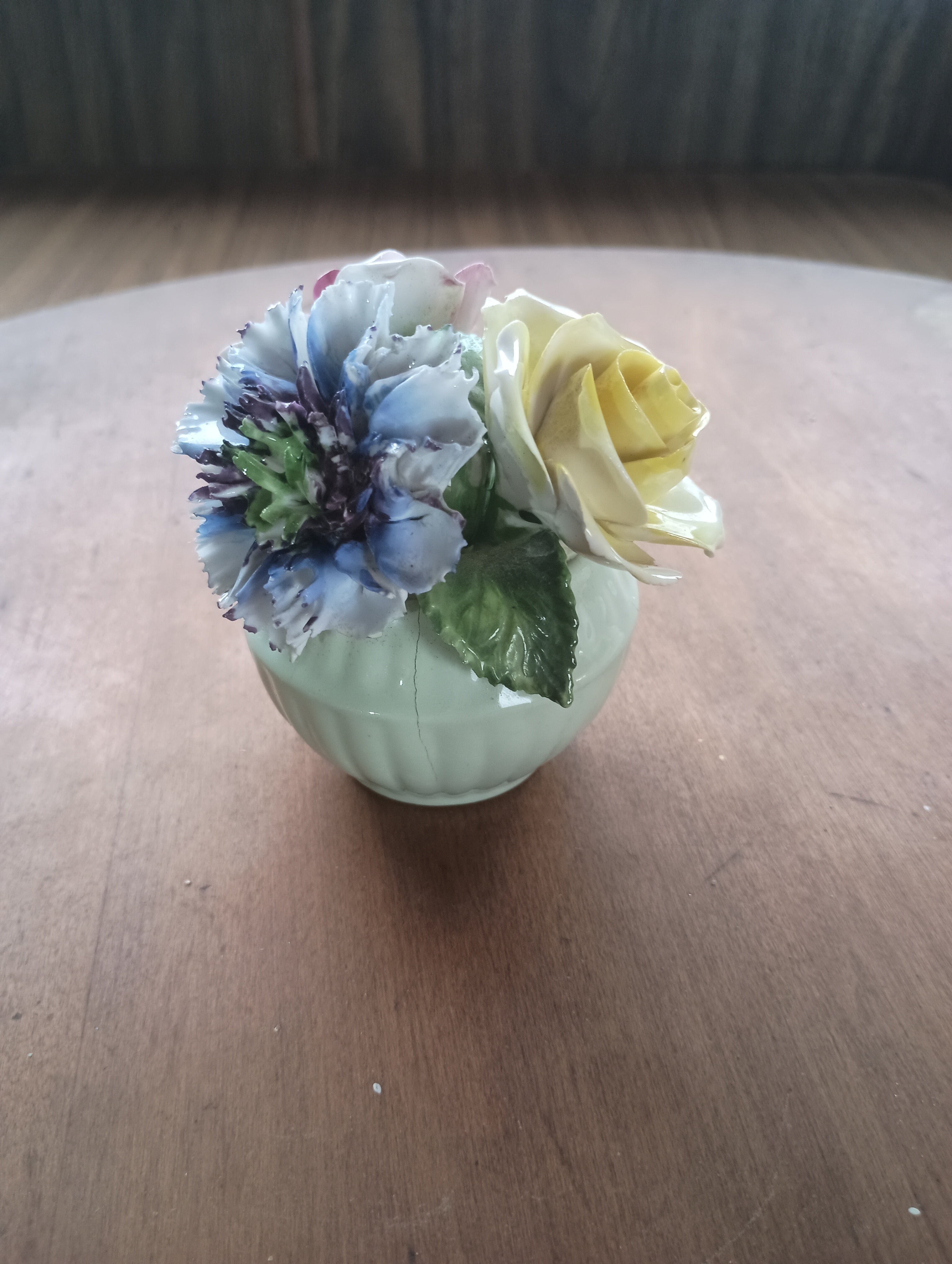 Vintage Crown Royal Bone China Hand-Painted Floral Cluster