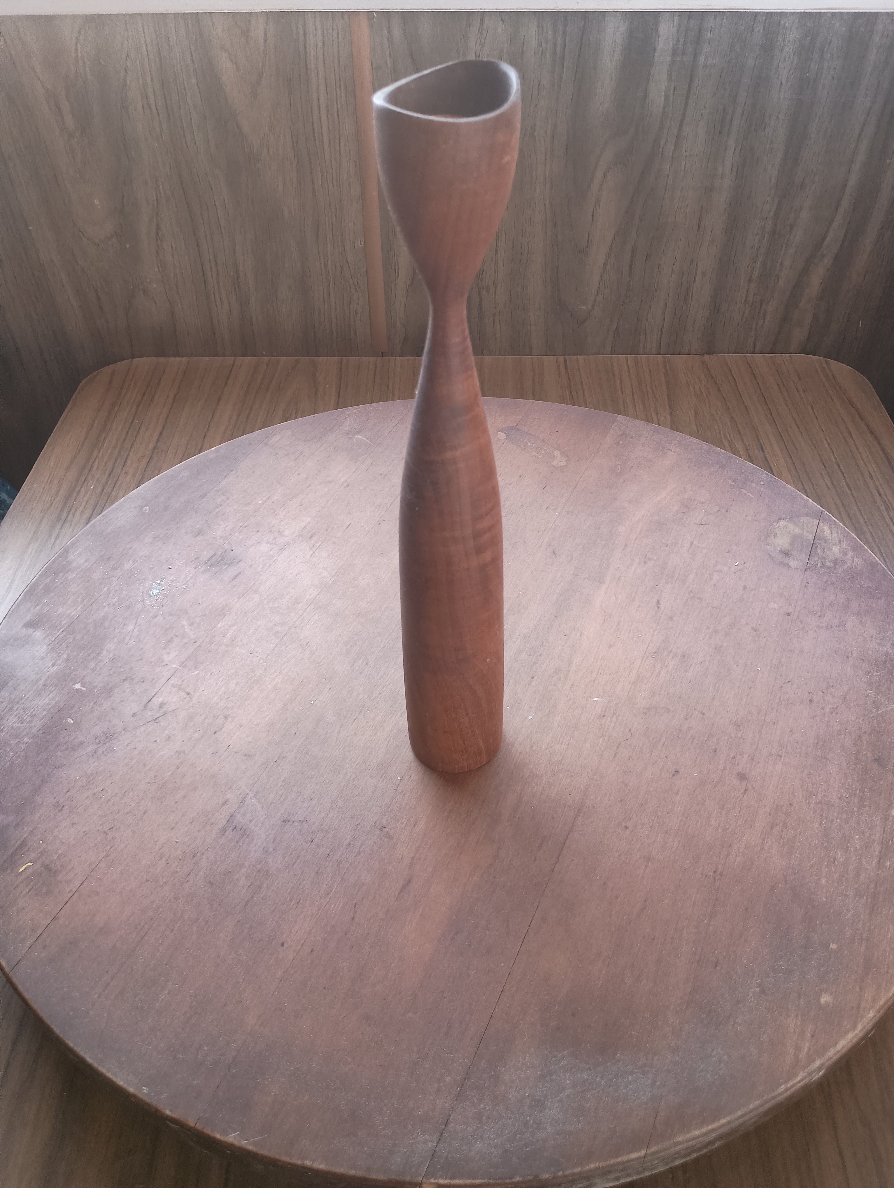 MCMT Tapered Teak Candlestick
