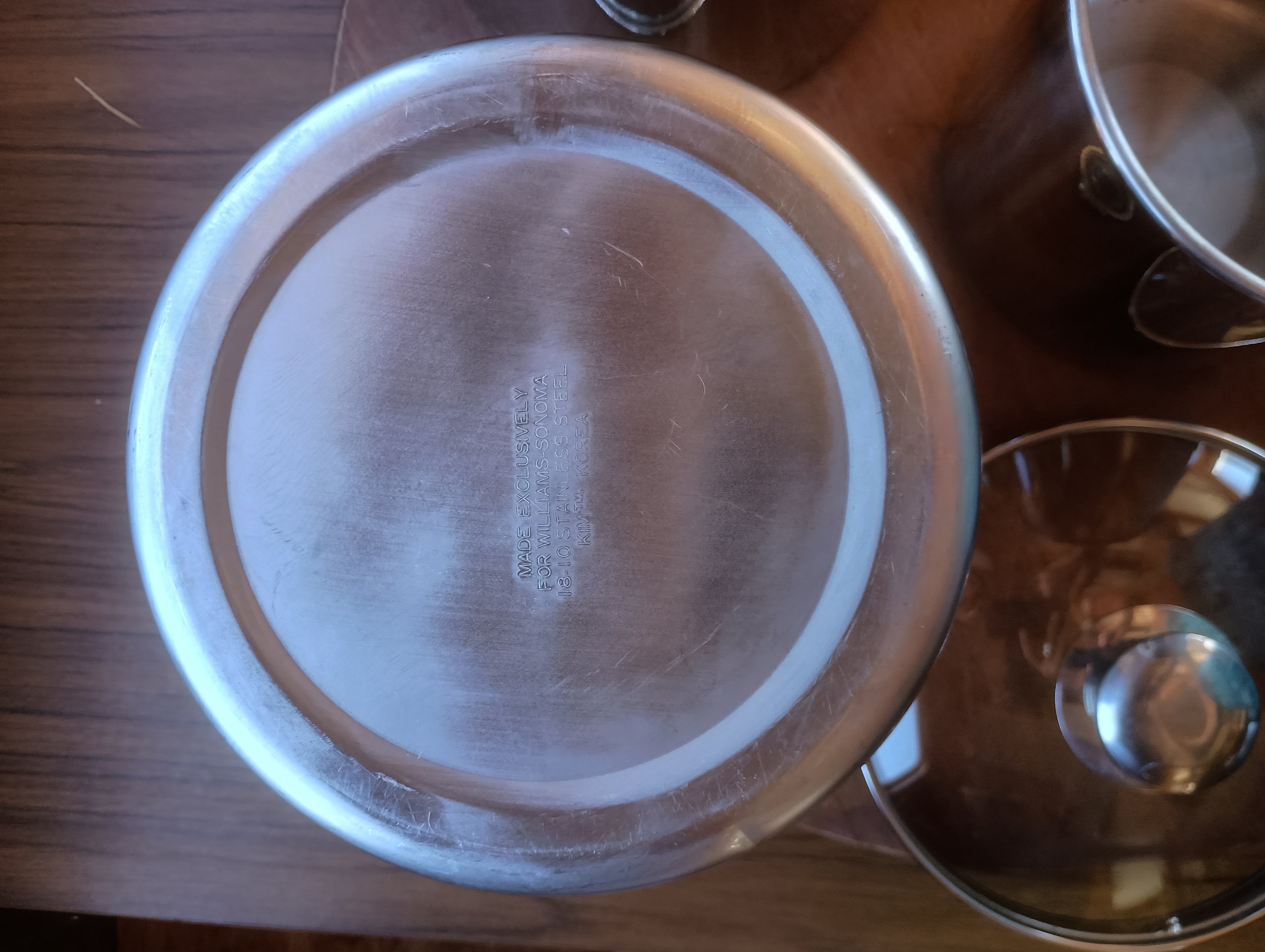 Vintage Williams-Sonoma 18-10 Stainless Steel 3-Piece Canister Set with Glass Lids