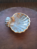 Vintage Mid-Century Stangl Pottery Iridescent Gold & Turquoise Shell Dish - #4018
