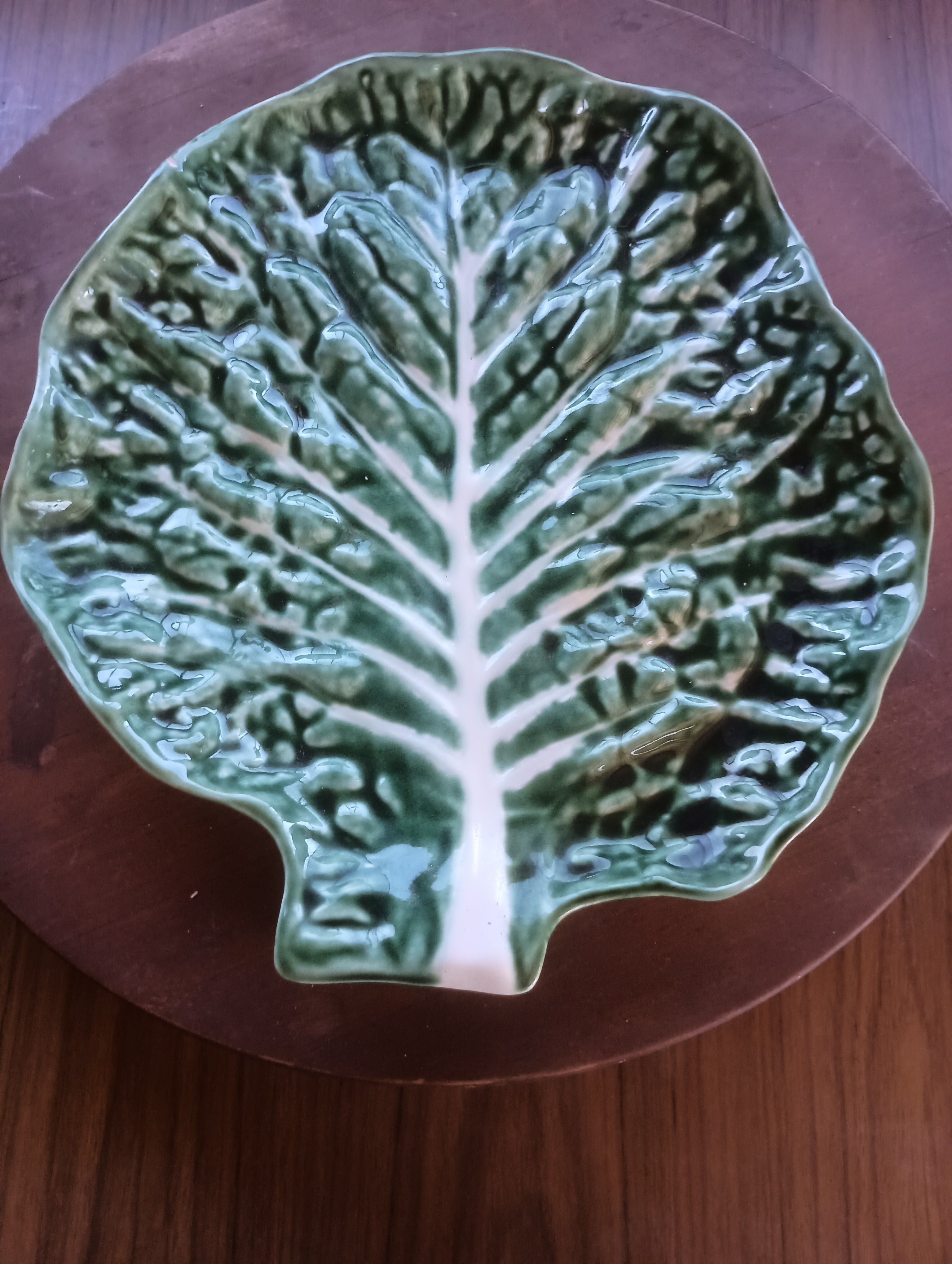 Vintage Taste Setter by Sigma Cabbage Leaf Platter - Made in Portugal