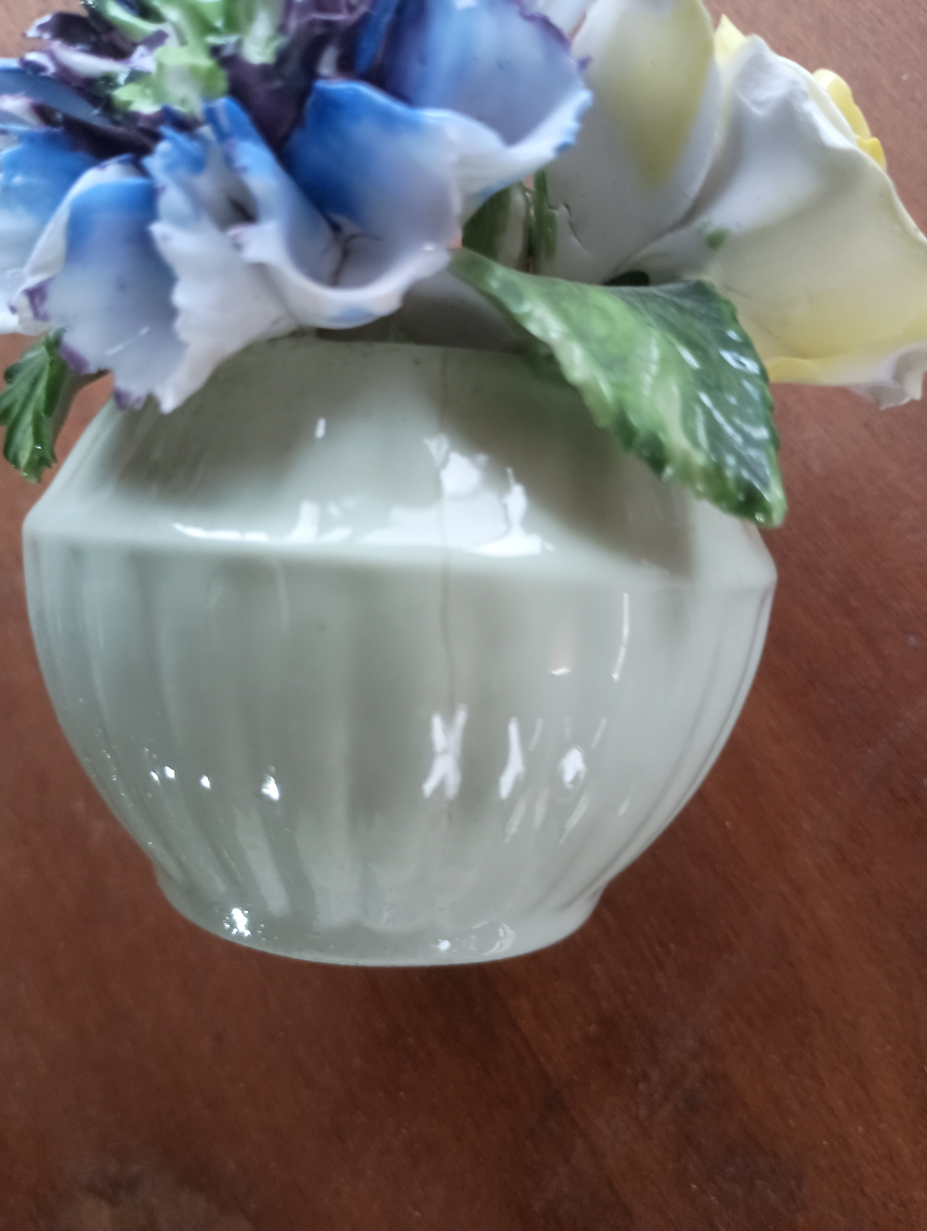 Vintage Crown Royal Bone China Hand-Painted Floral Cluster